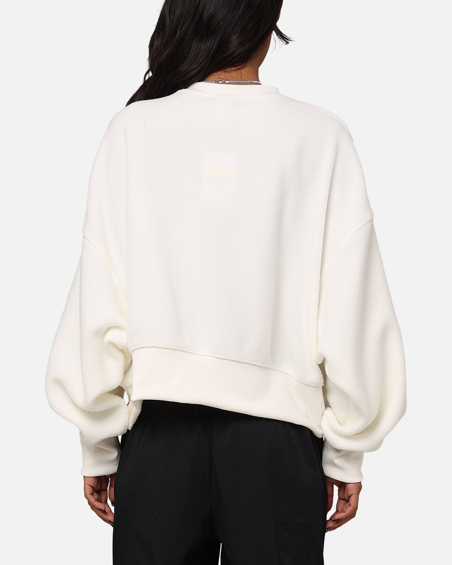 Dámske športové oblečenie Nike Plush Mod Cropped Crewneck Sail/Lt Orewood Brown