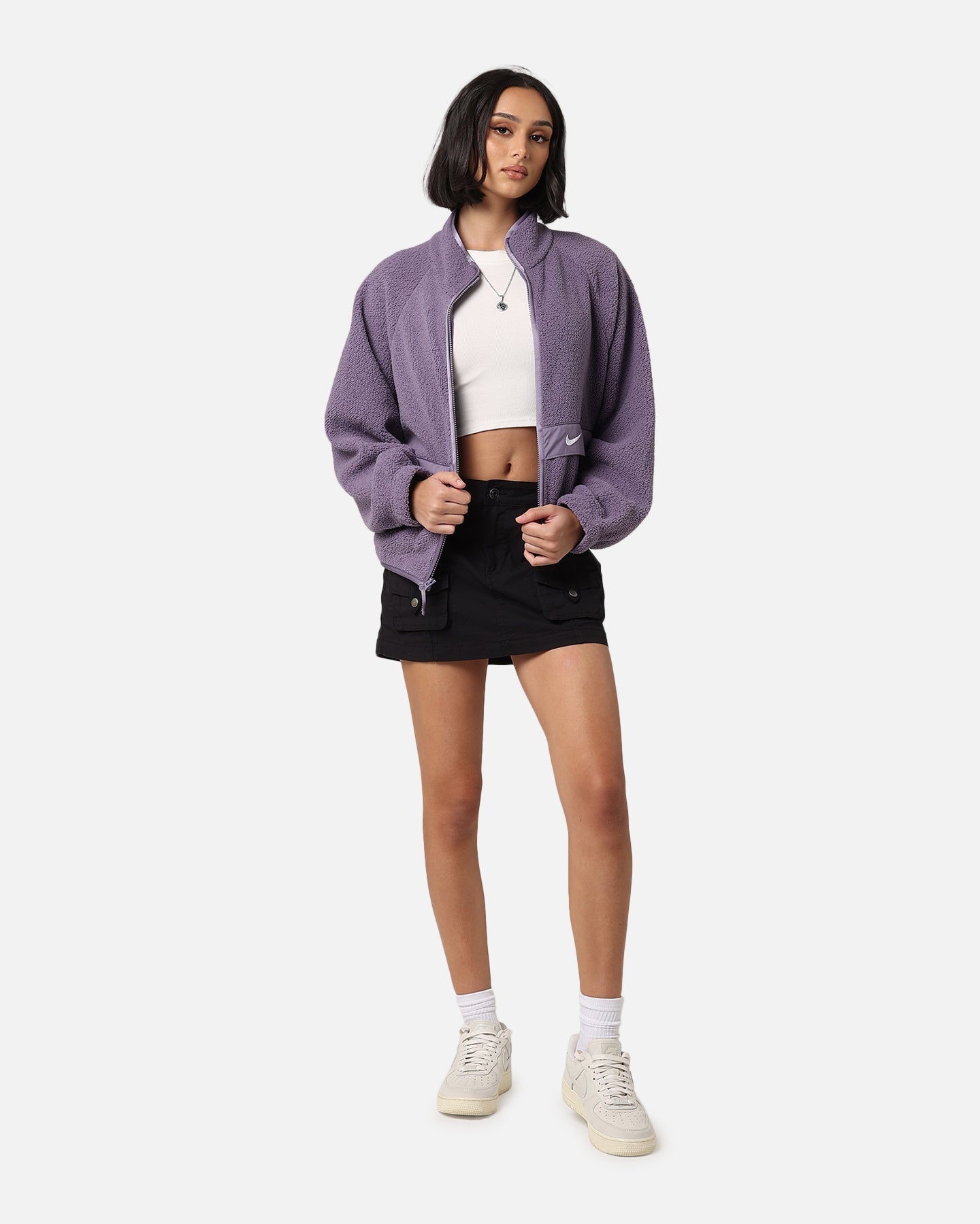 Nike Women's Sportswear Sherpa Jacket Daybreak / Oxygen Purple