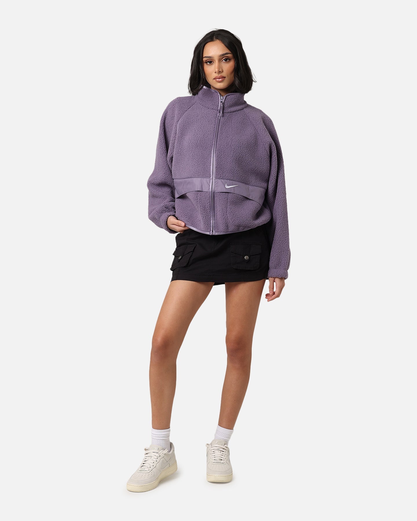 Nike Women's Sportswear Sherpa Jacket Daybreak / Oxygen Purple