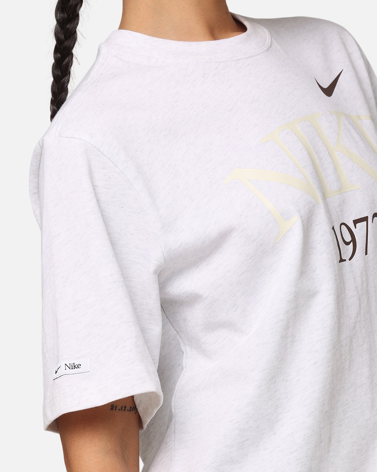 Nike Women's Sportswear Classic Boxy T-Shirt Birch Heather