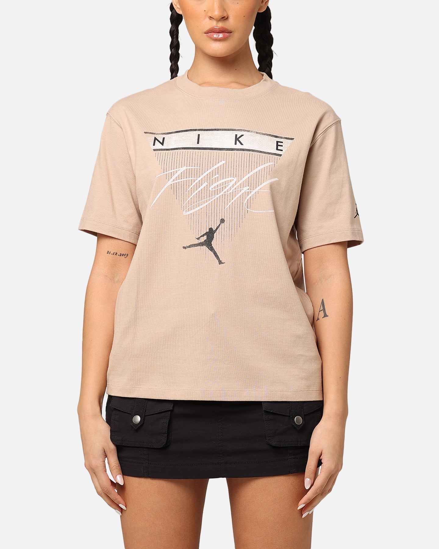 Jordan Women's Jordan Flight Heritage Graphic T-shirt Legend Mid Brown