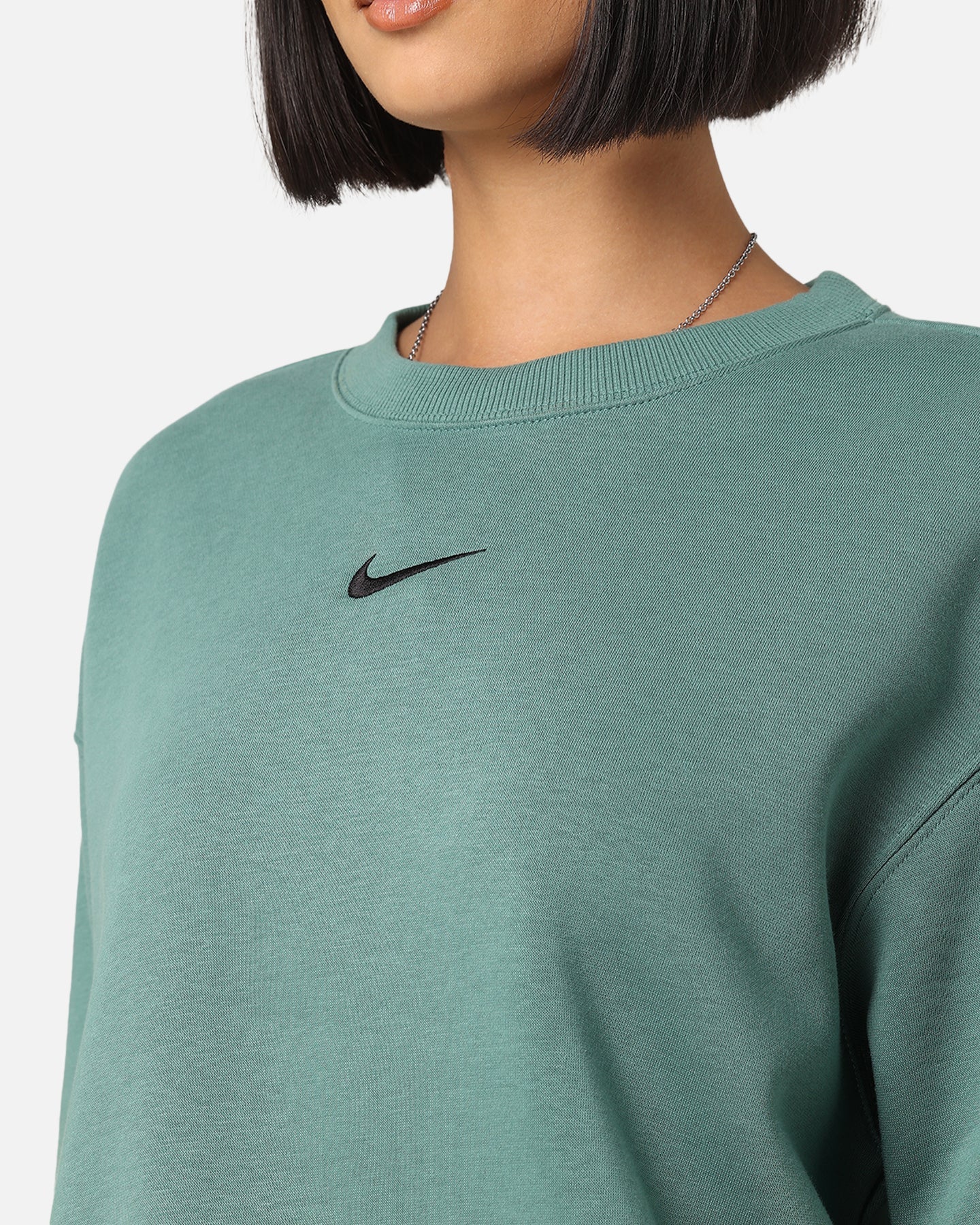 Nike dames sportkleding pheonix fleece oversized crewneck bicoastal/zwart