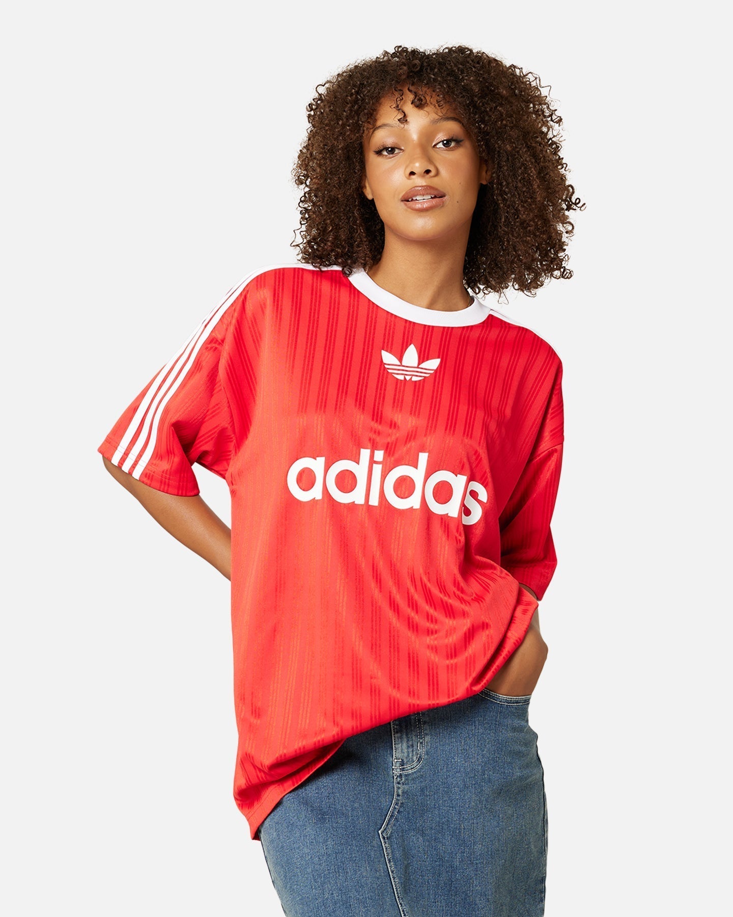 T-shirt adidas adicolor meilleur écarlate / blanc