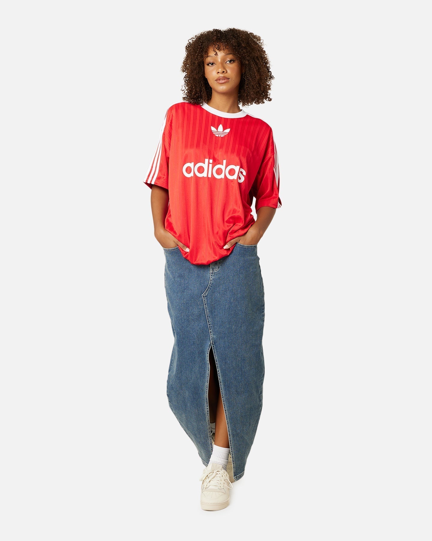 Tricou ADIDAS ADICOLOR Better Scarlet/Alb