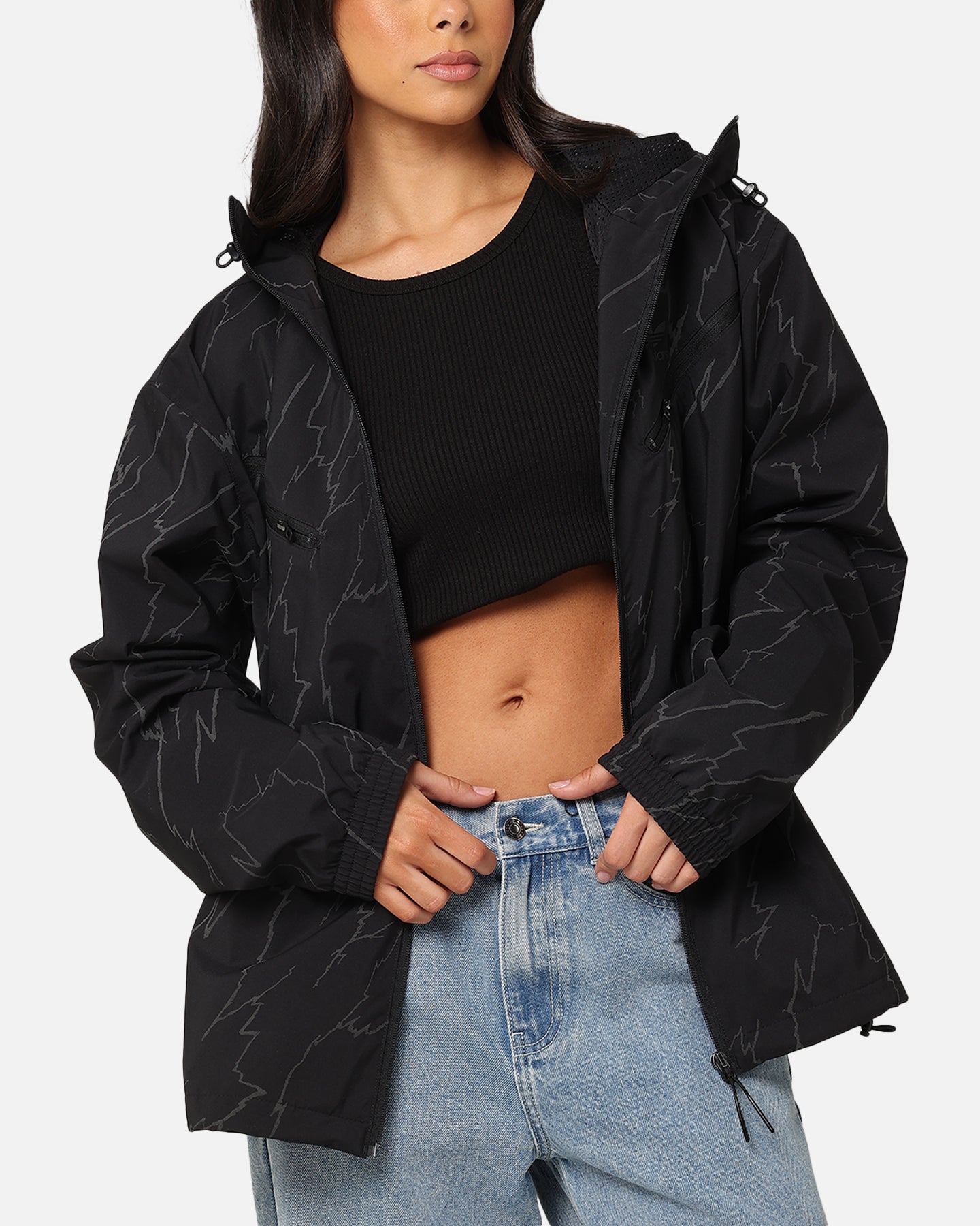 Adidas Lightening Wind Breaker Jacket Black