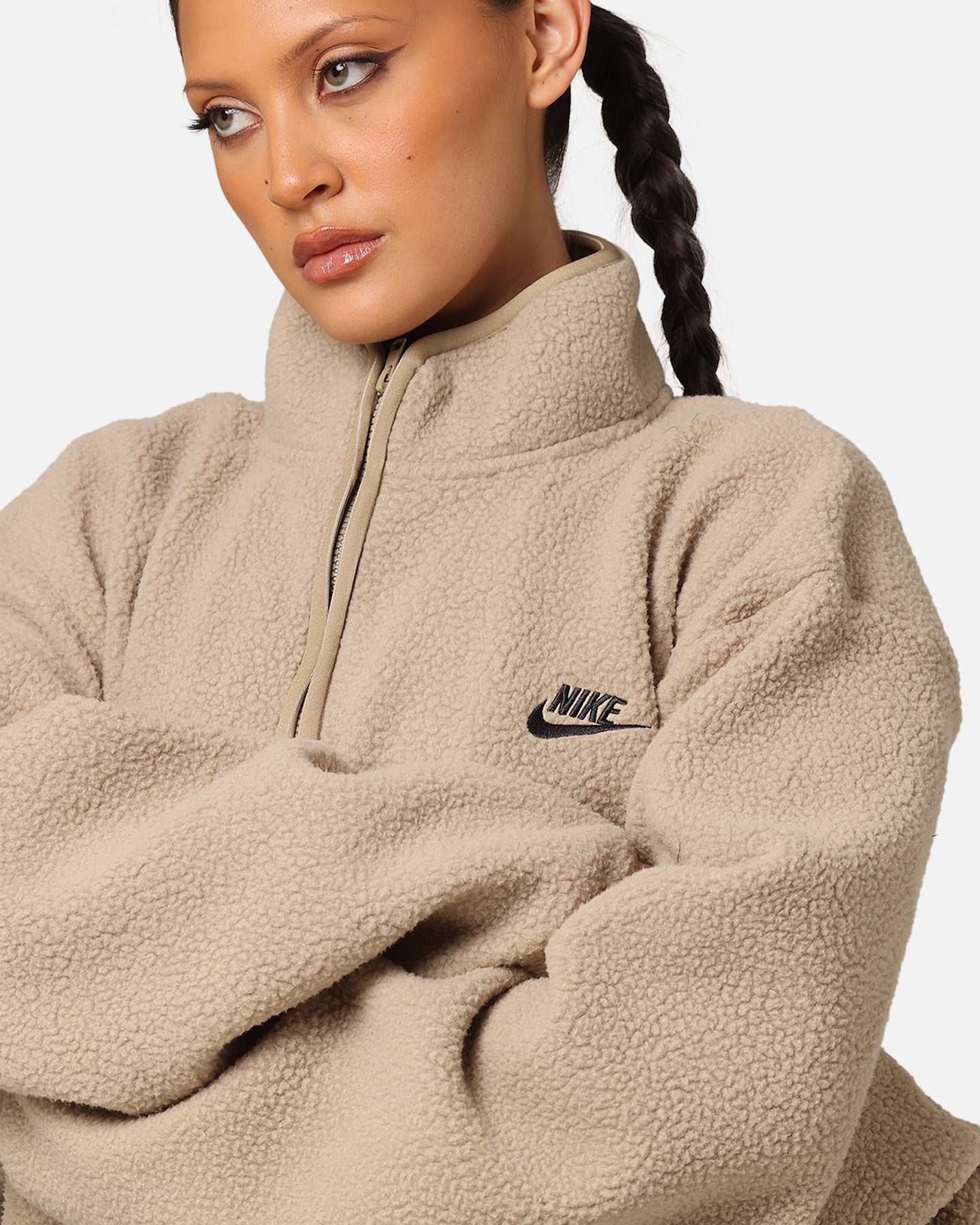 Nike Sherpa Veste d'hiver Khaki / noir