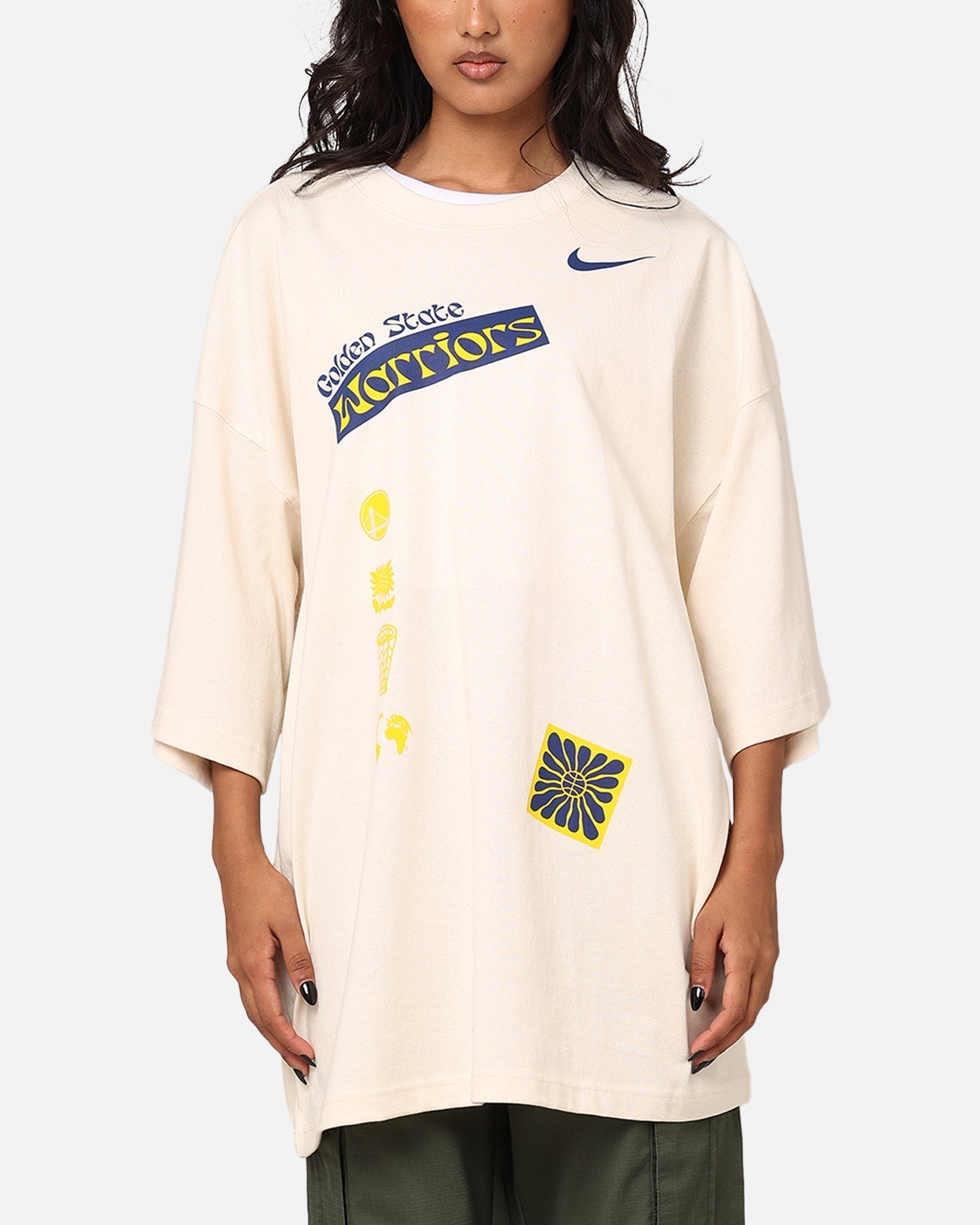 Nike Golden State Warriors NBA Courtside Oversized T-shirt Pure