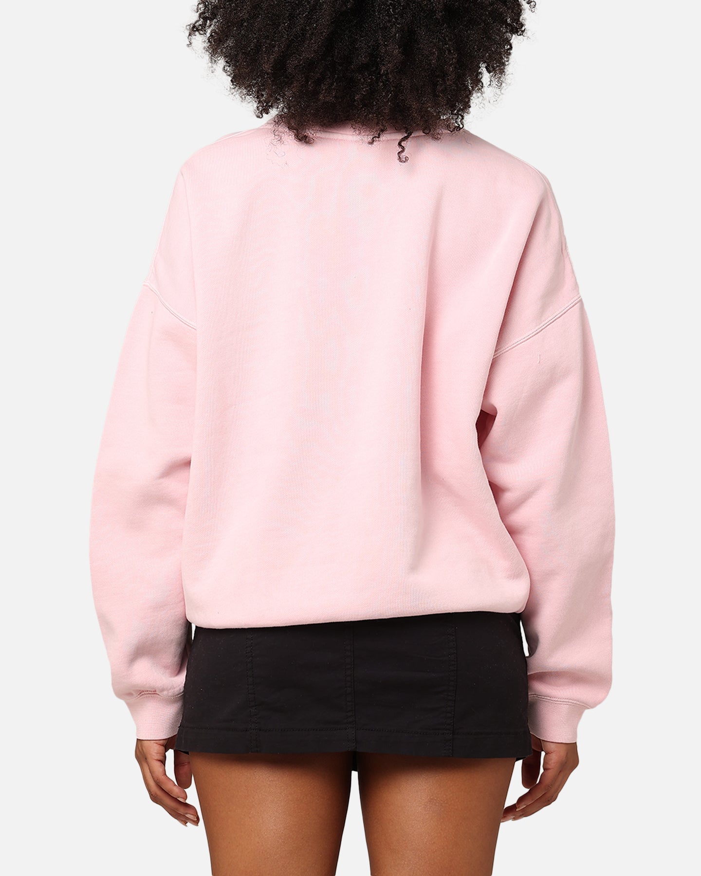 Stussy Women's Dollie överdimensionerad crewneck pigment rosa