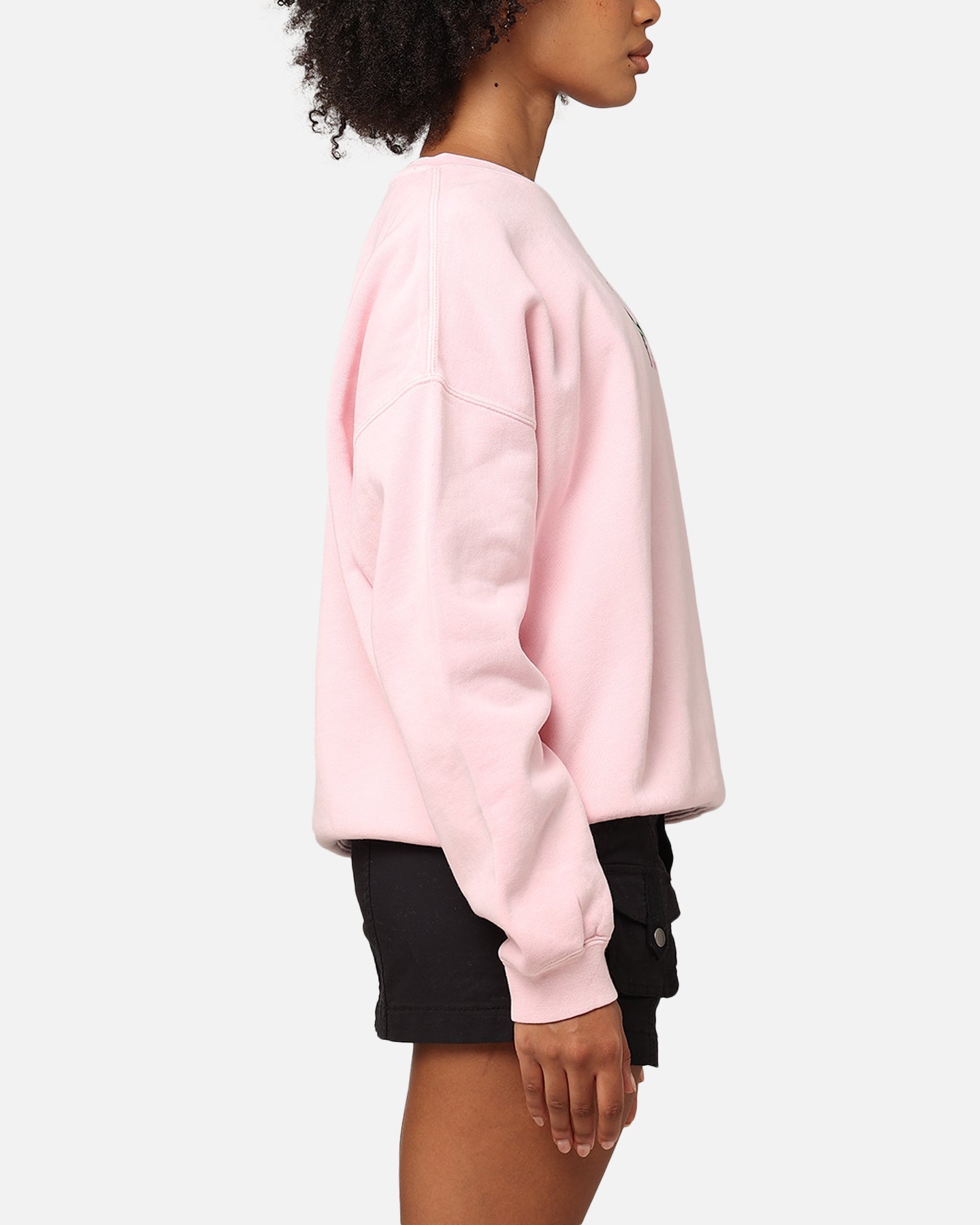 Stussy Women's Dollie överdimensionerad crewneck pigment rosa