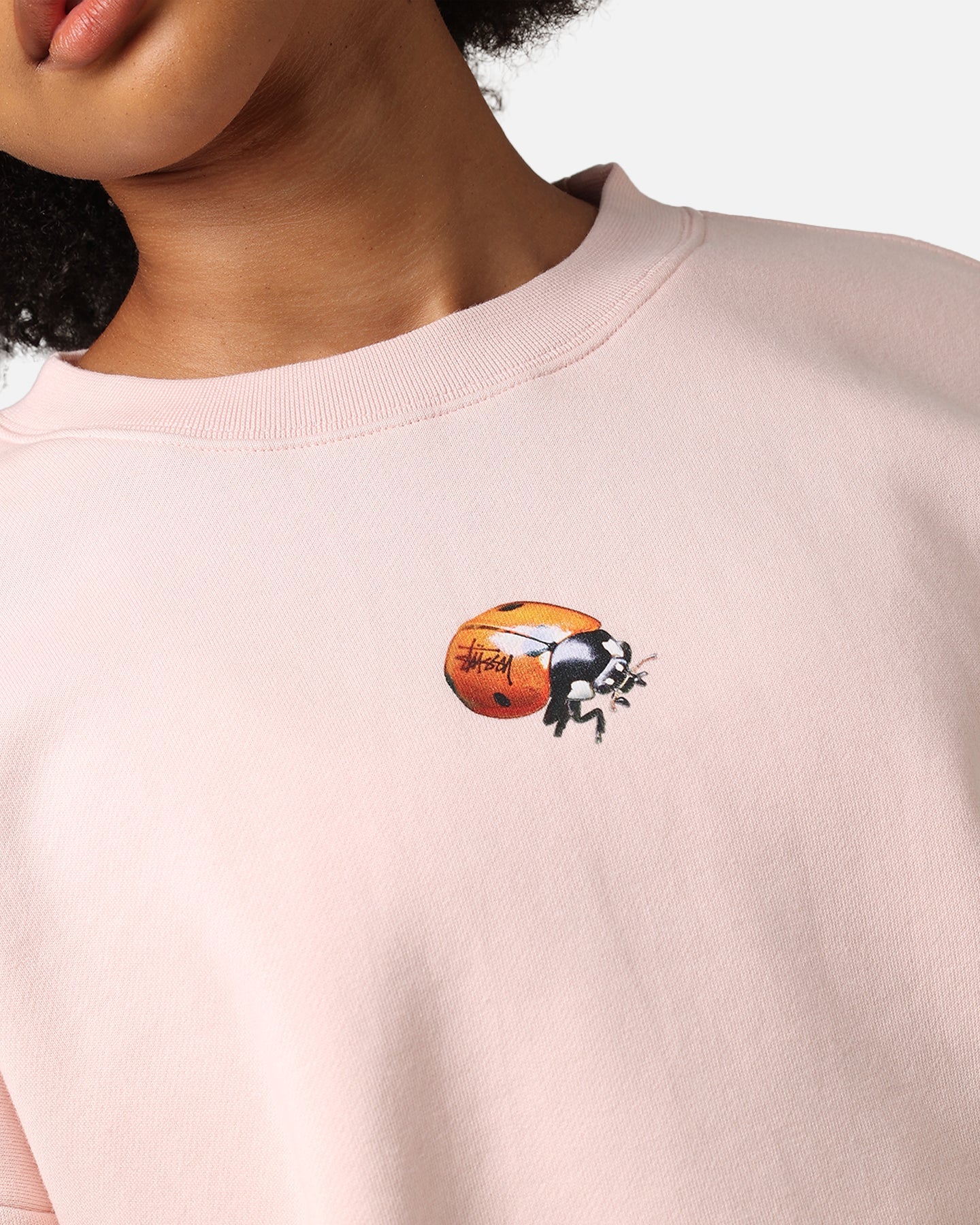 Stussy Women's Ladybird Crop Crewneck Pigment Pink