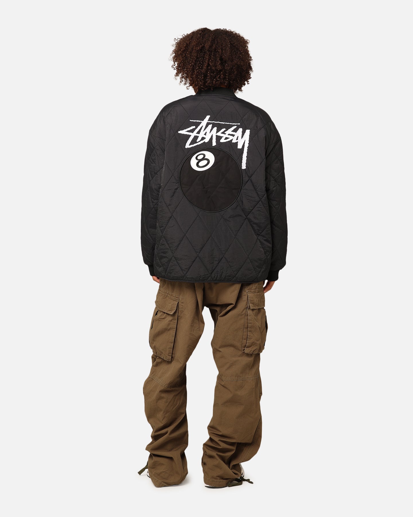 Stüssy kvinders 8 bold quiltet jakke sort