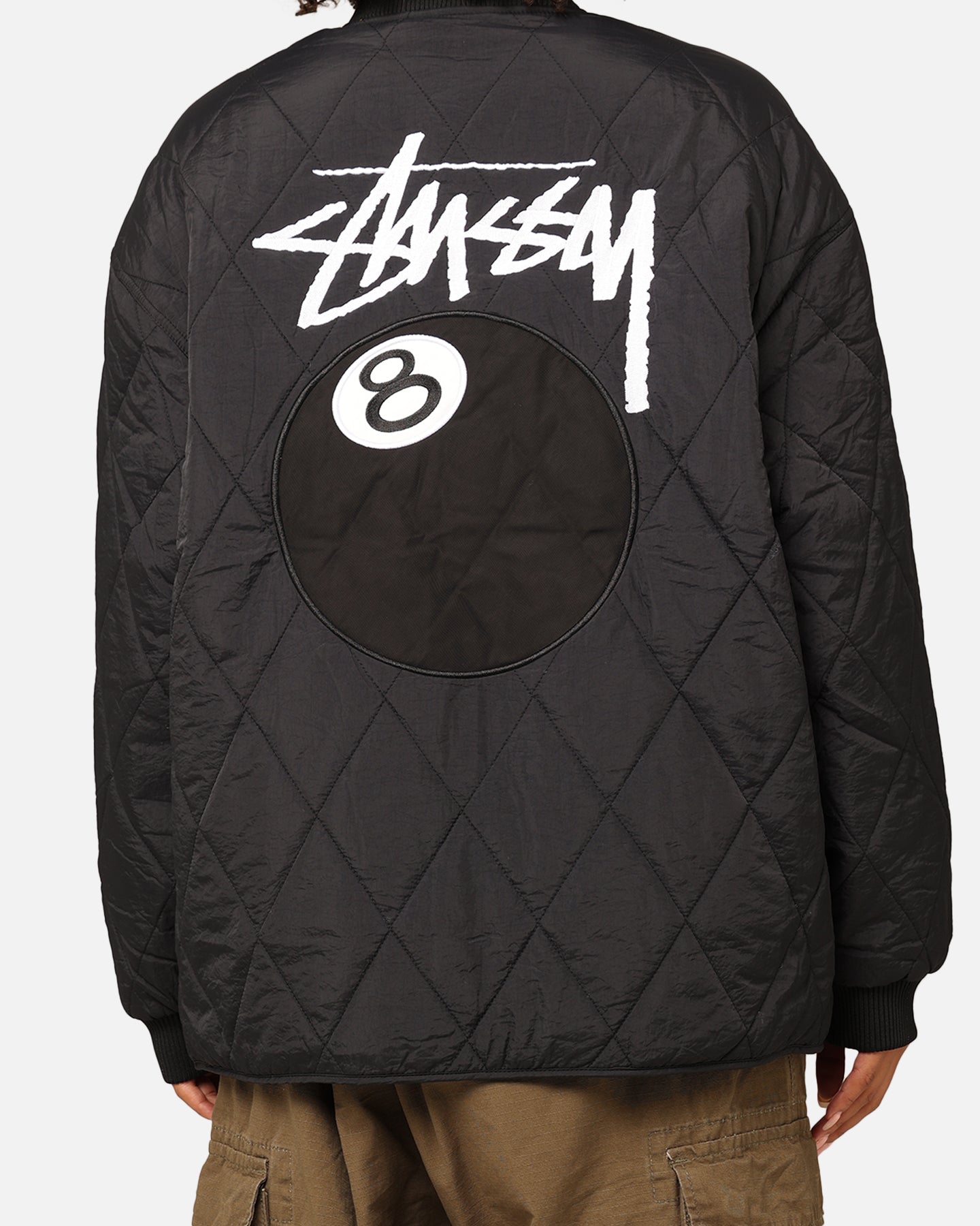 StÃ¼ssy Women's 8 Ball Quilted Jacket Black