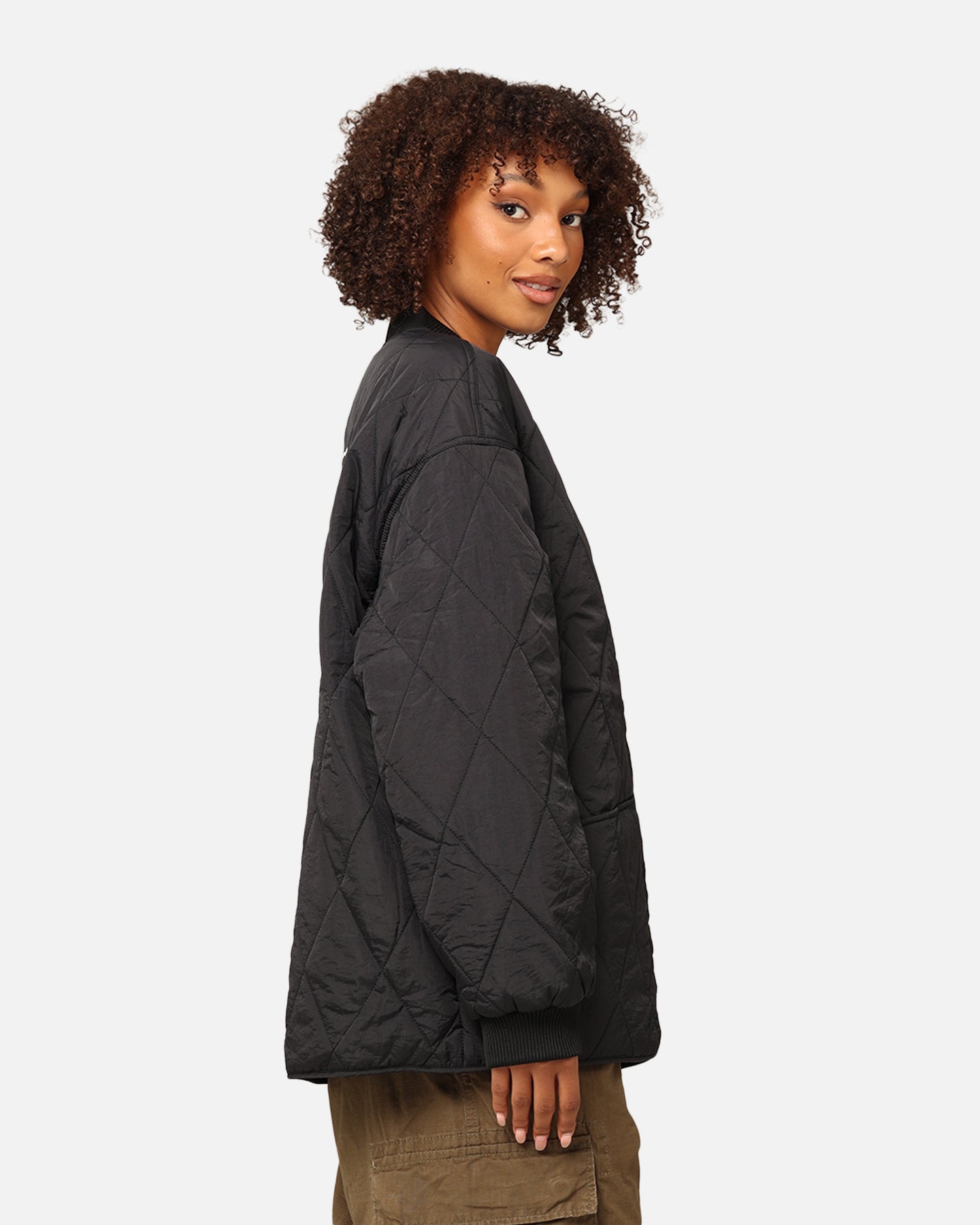 Stielsy Damen 8 Ball Quilted Jacke schwarz