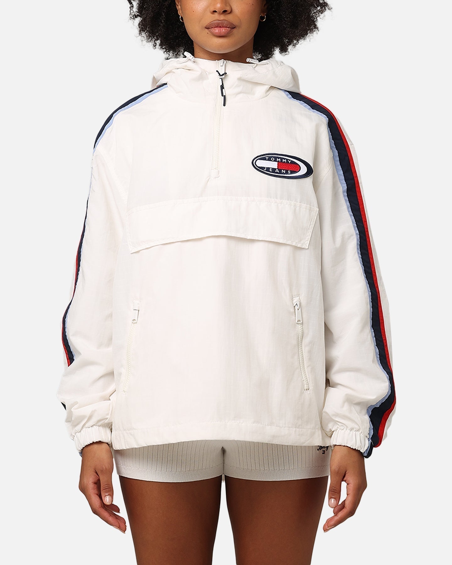 Tommy Jeans Kvinners TJW Archive Chicago Pullover Jacket Ancient White