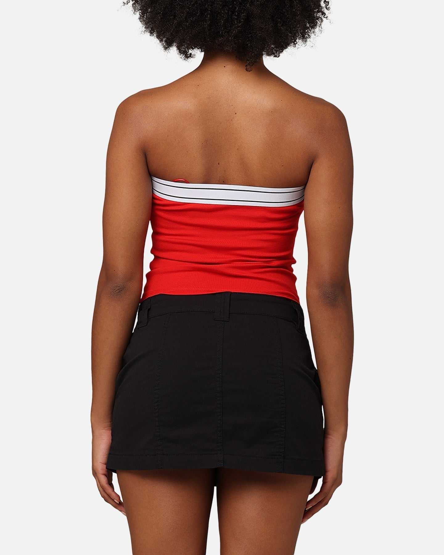 Tommy Jeans Frauen -Logo Taping Tube Top Tiefes purpurrot