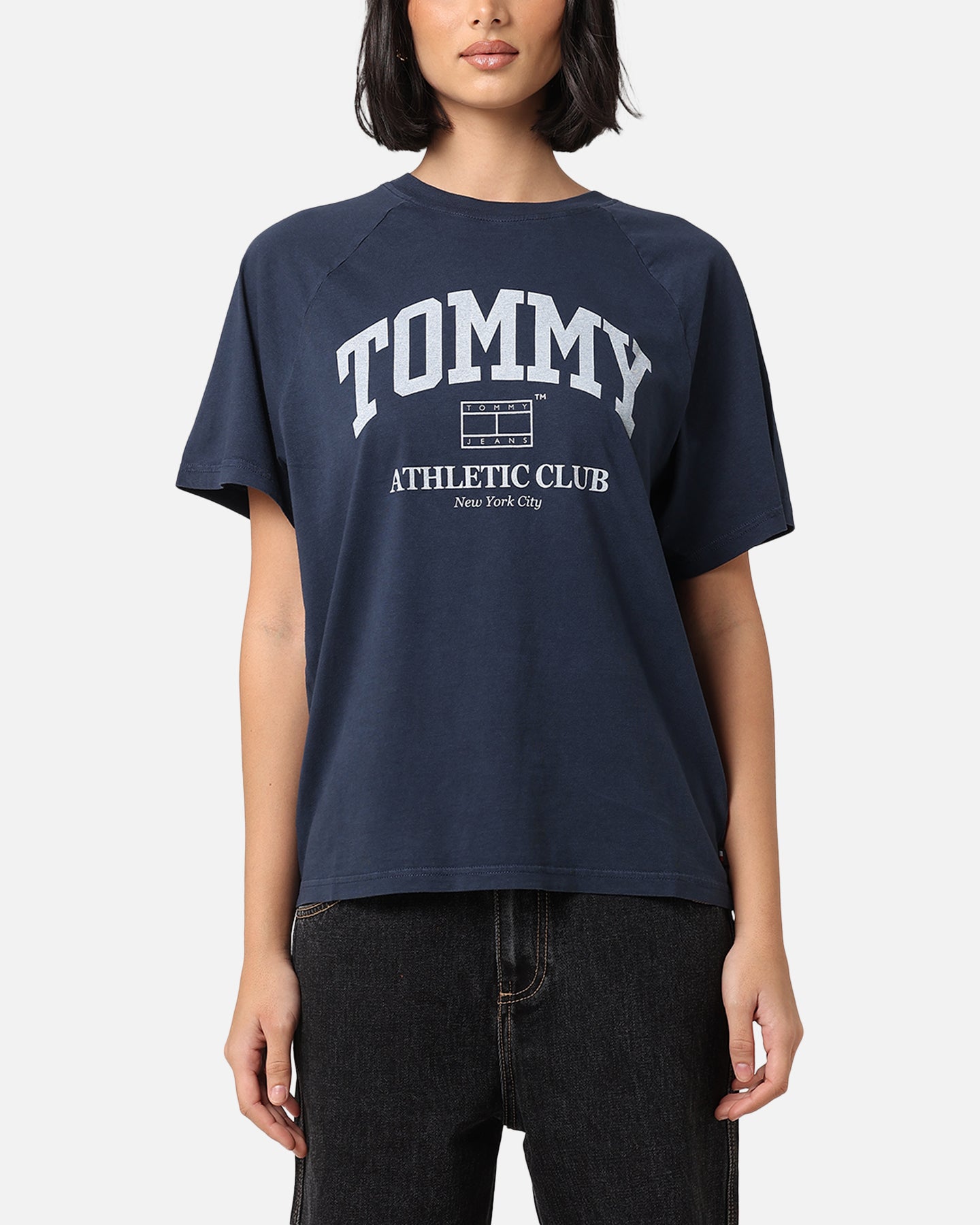 Tommy Jeans Frauen tjw entspannen Sie Uni-Sport T-Shirt Dark Night Navy