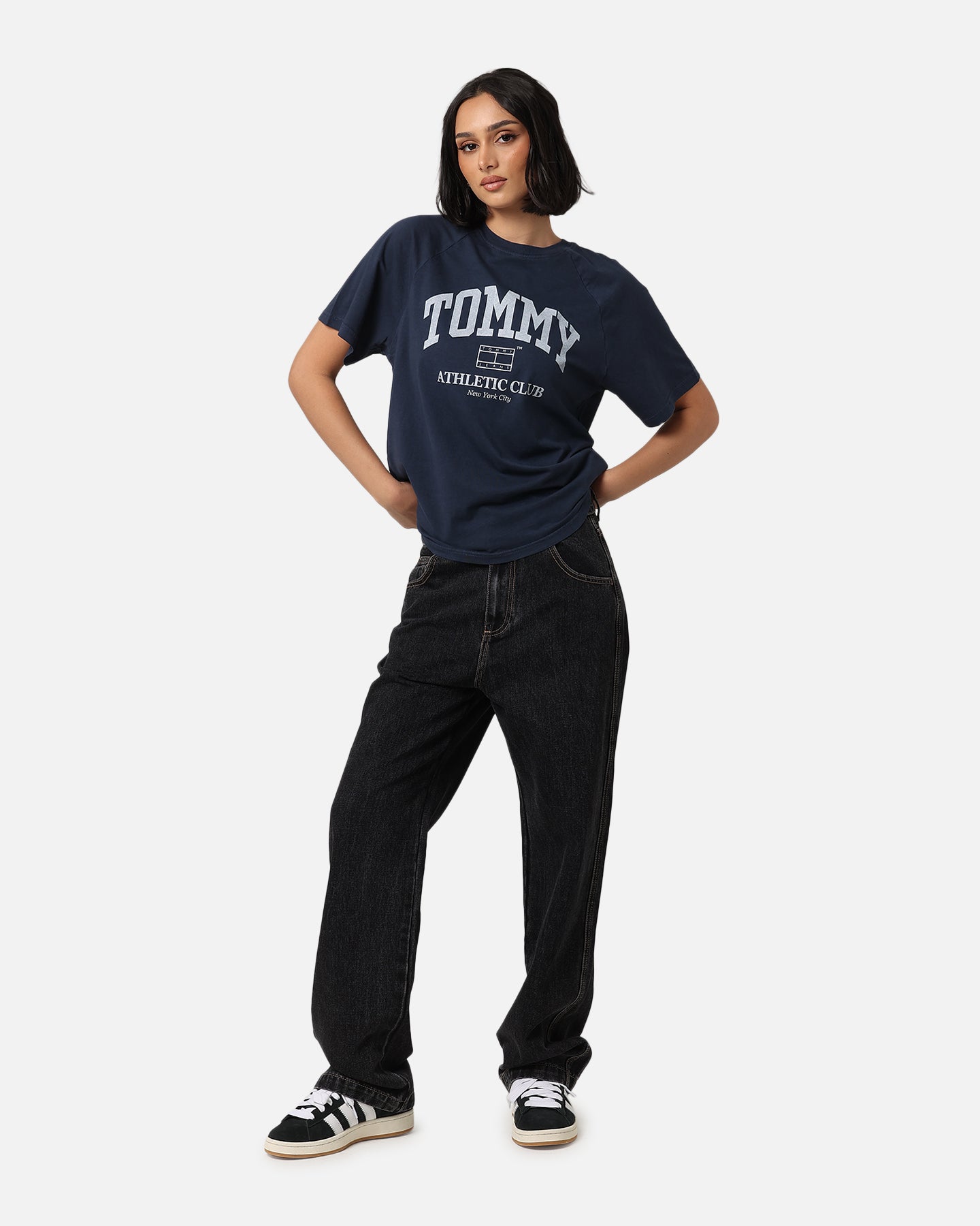 Tommy Jeans Ženska TJW Relax Varsity Sport Majica temna noč mornarica