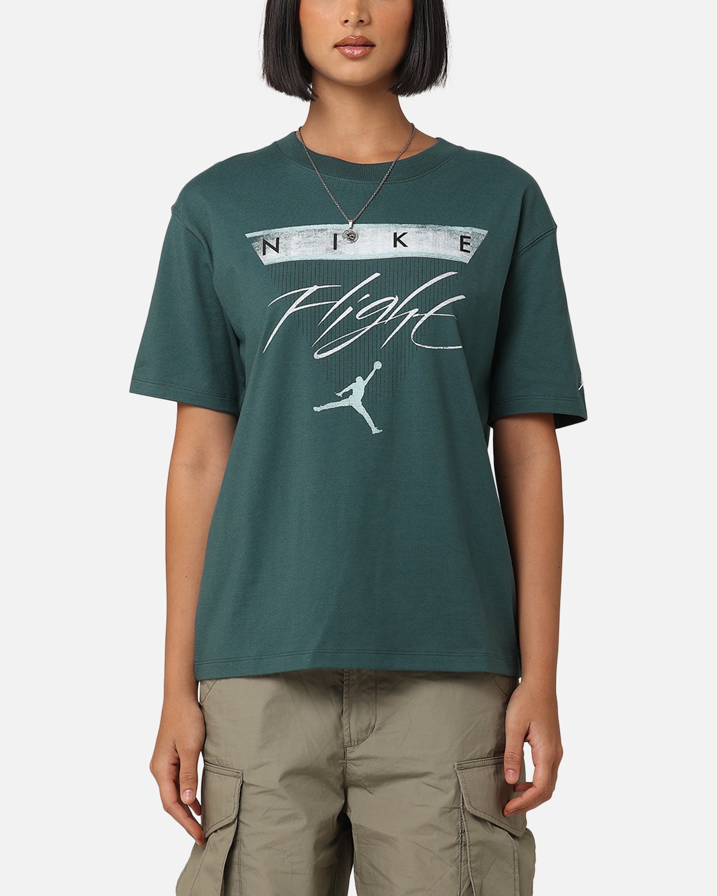 Jordan Women's Jordan Flight Heritage grafisch T-shirt geoxideerd groen