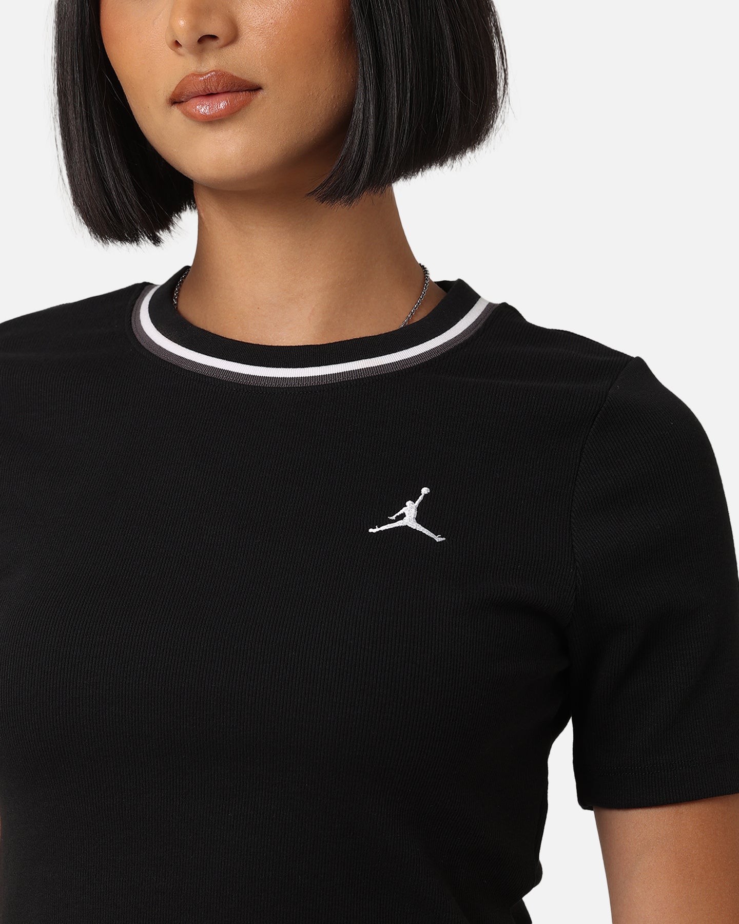 Jordan Women's Cropped Knit Top Black/White