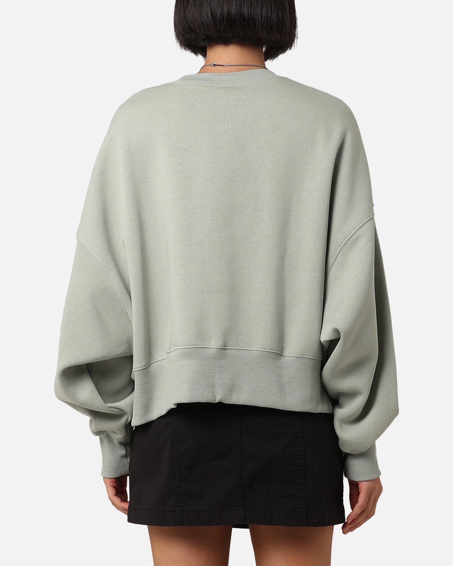 Nike dames sportkleding Pheonix fleece Oversized Logo Crewneck Jade Horizon/Light Orewood Brown