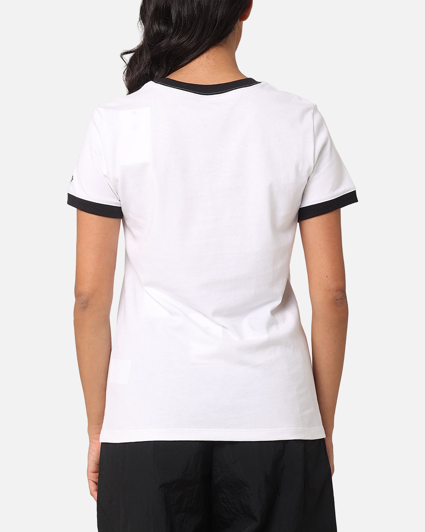 Nike Women's Sportswar Ringer T-Shirt wäiss / schwaarz