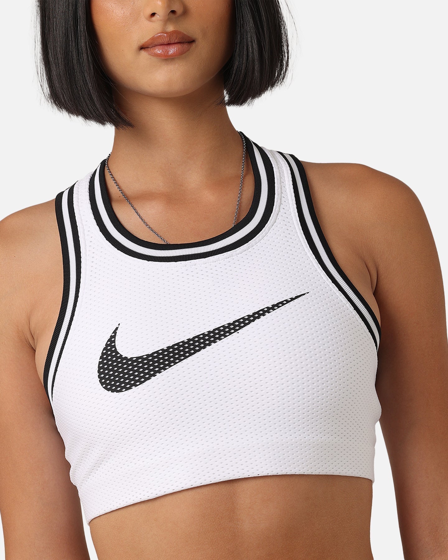 Nike Women's Jersey Sports Bra White/Black