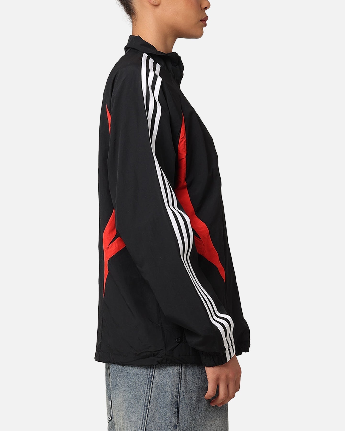 Veste de piste d'archives adidas noir / meilleur écarlate