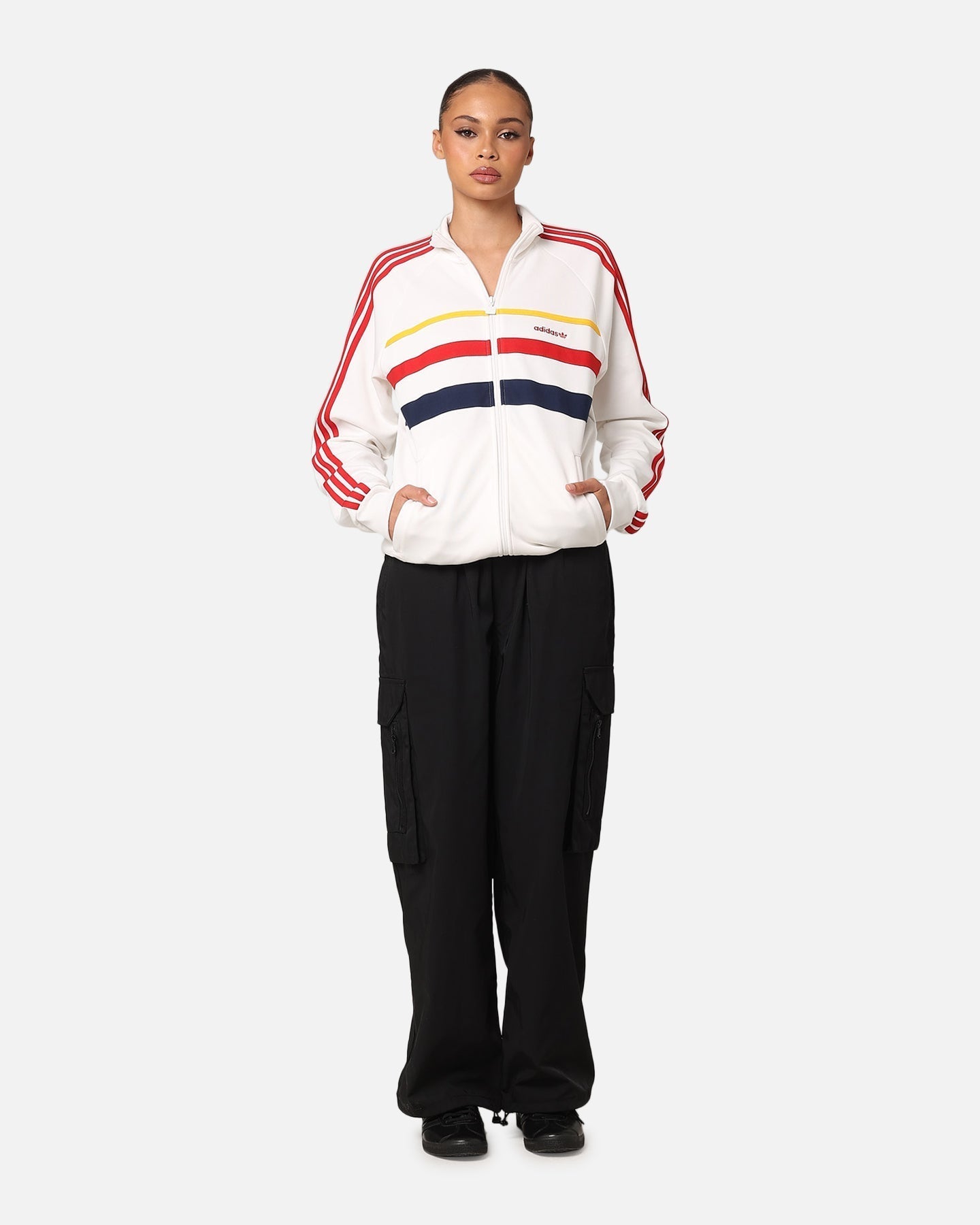 „Adidas First Track Jacket Cloud White“