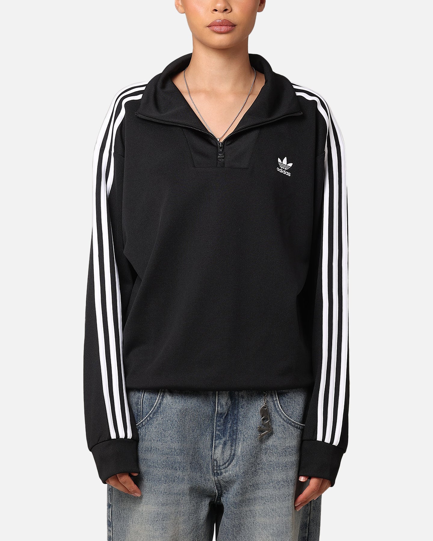 Adidas Trichterhalsspur Jacke schwarz