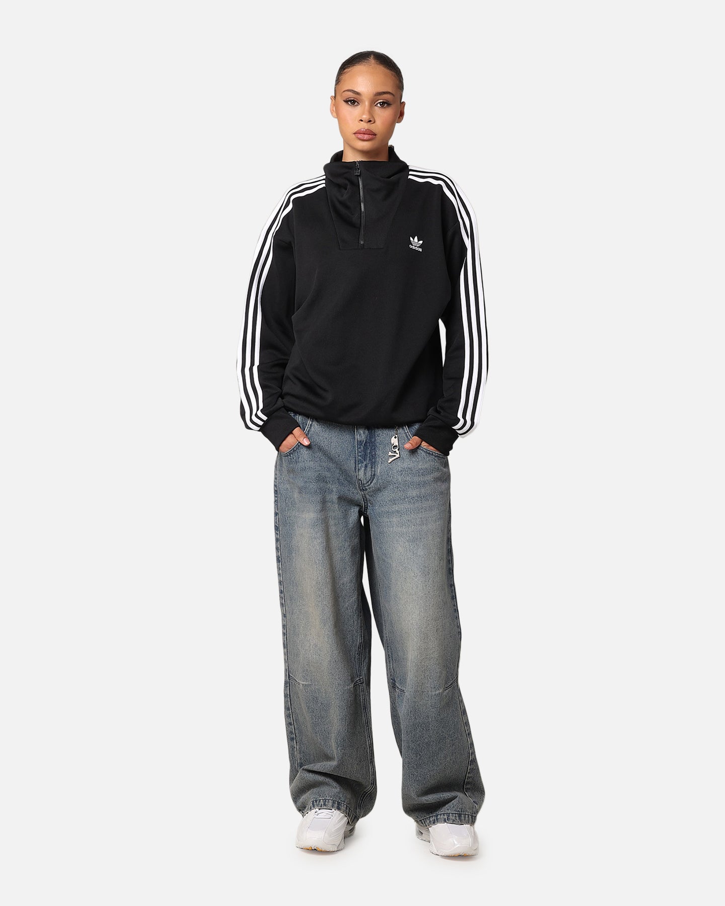 Adidas Funnel Neck Track Jacket Black