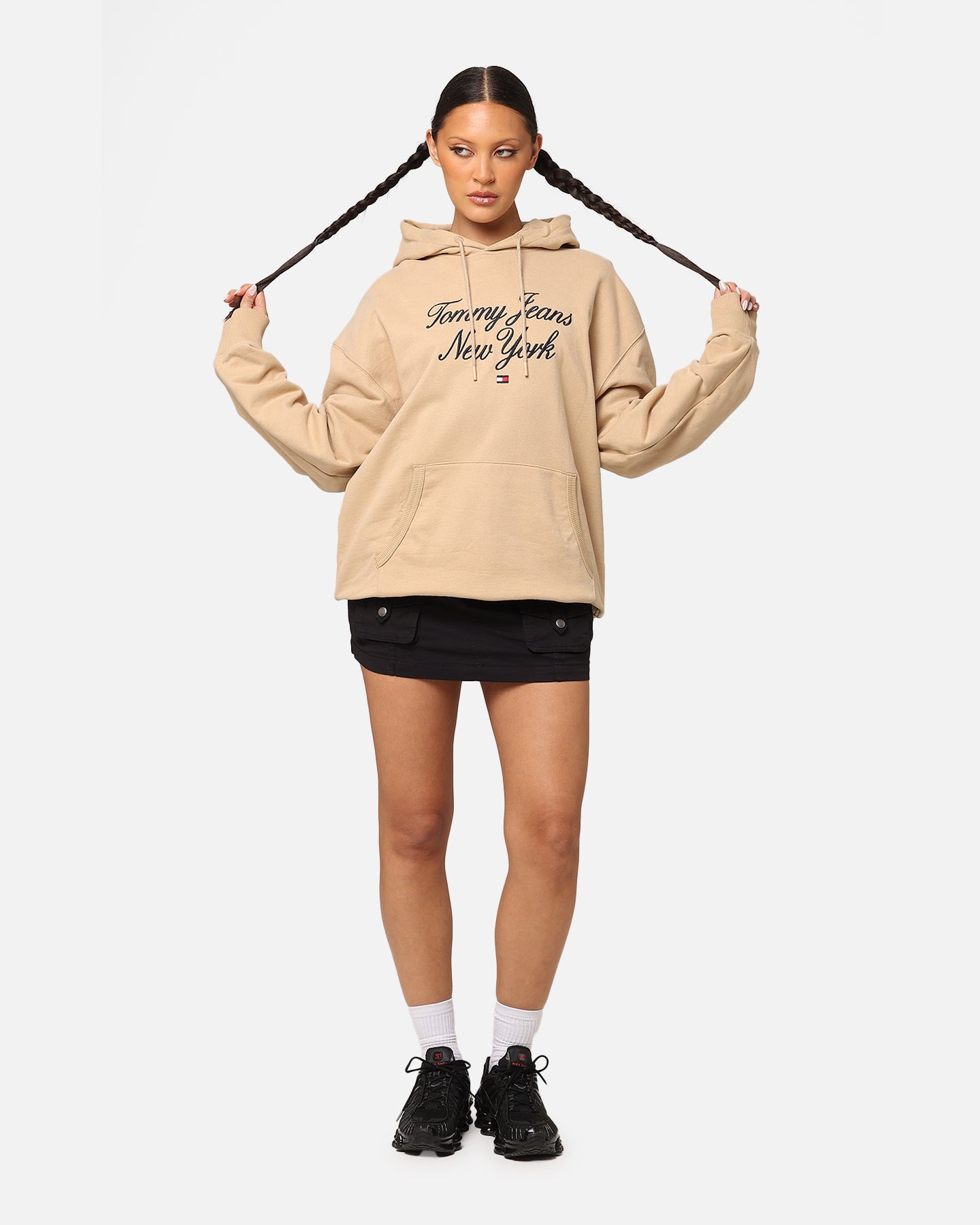 Tommy Jeans TJM Luxe Serif Relax Hoodie Tawny Sand