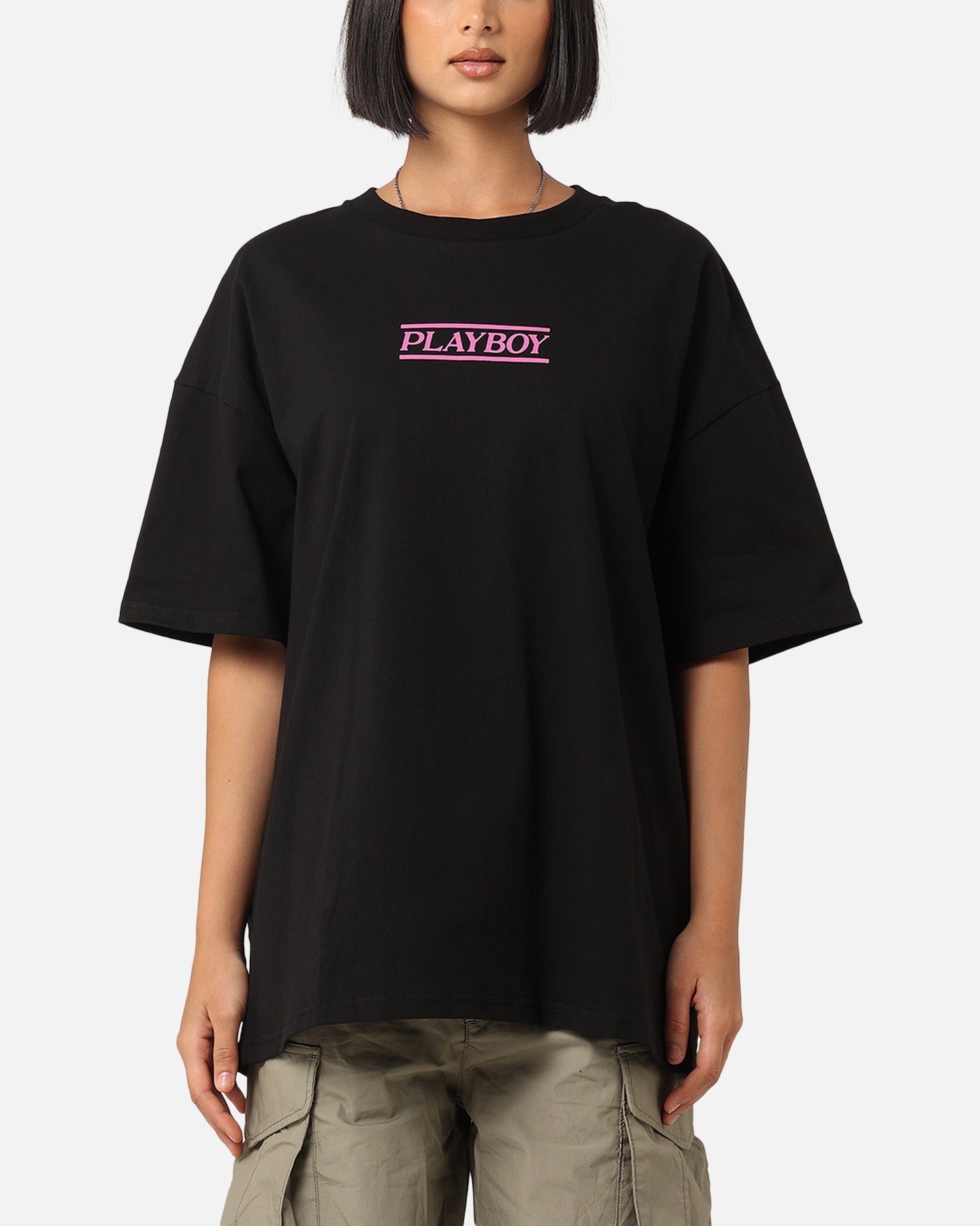 Playboy The Kiss T-Shirt Black/Pink