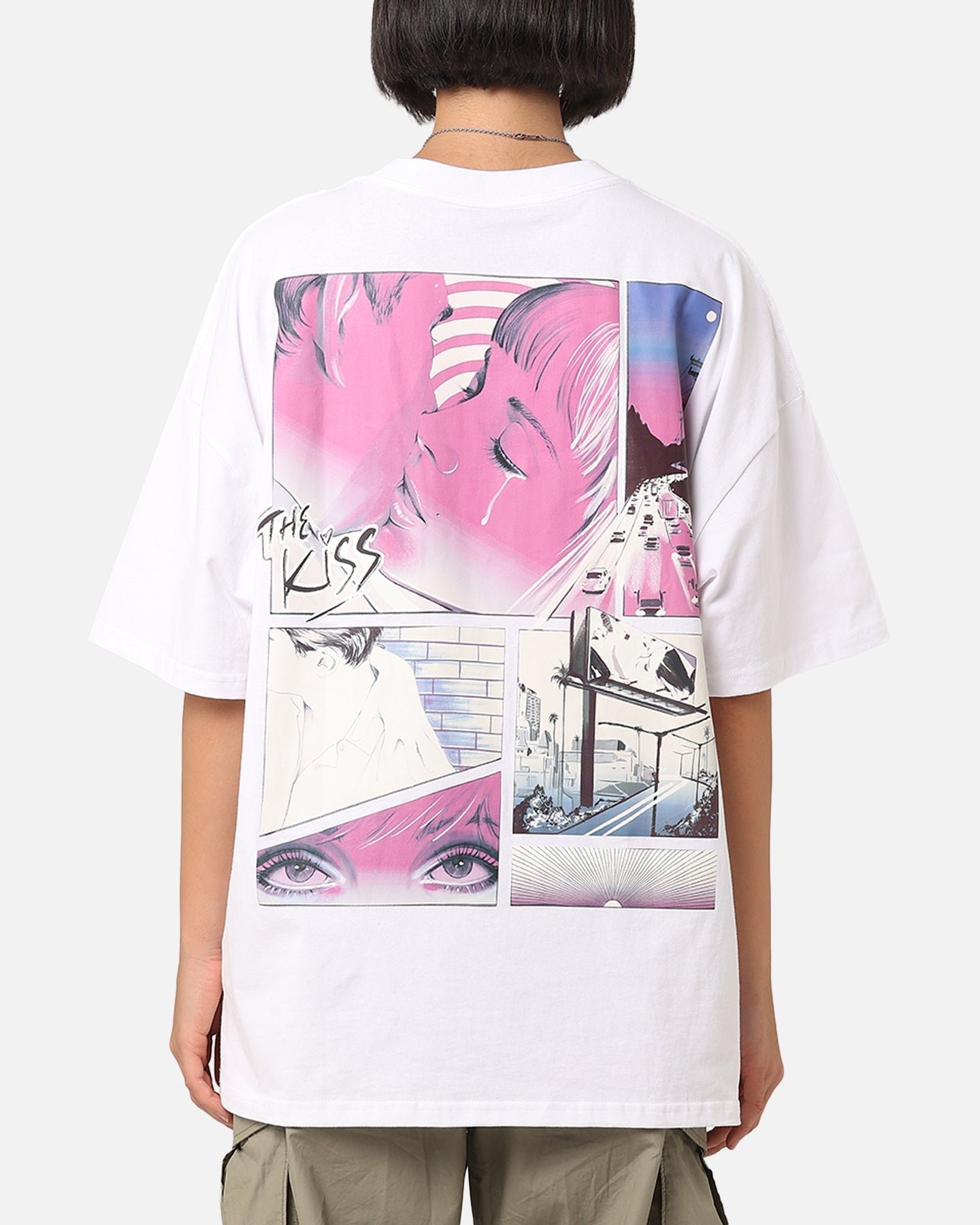 Playboy The Kiss T-shirt wit/roze