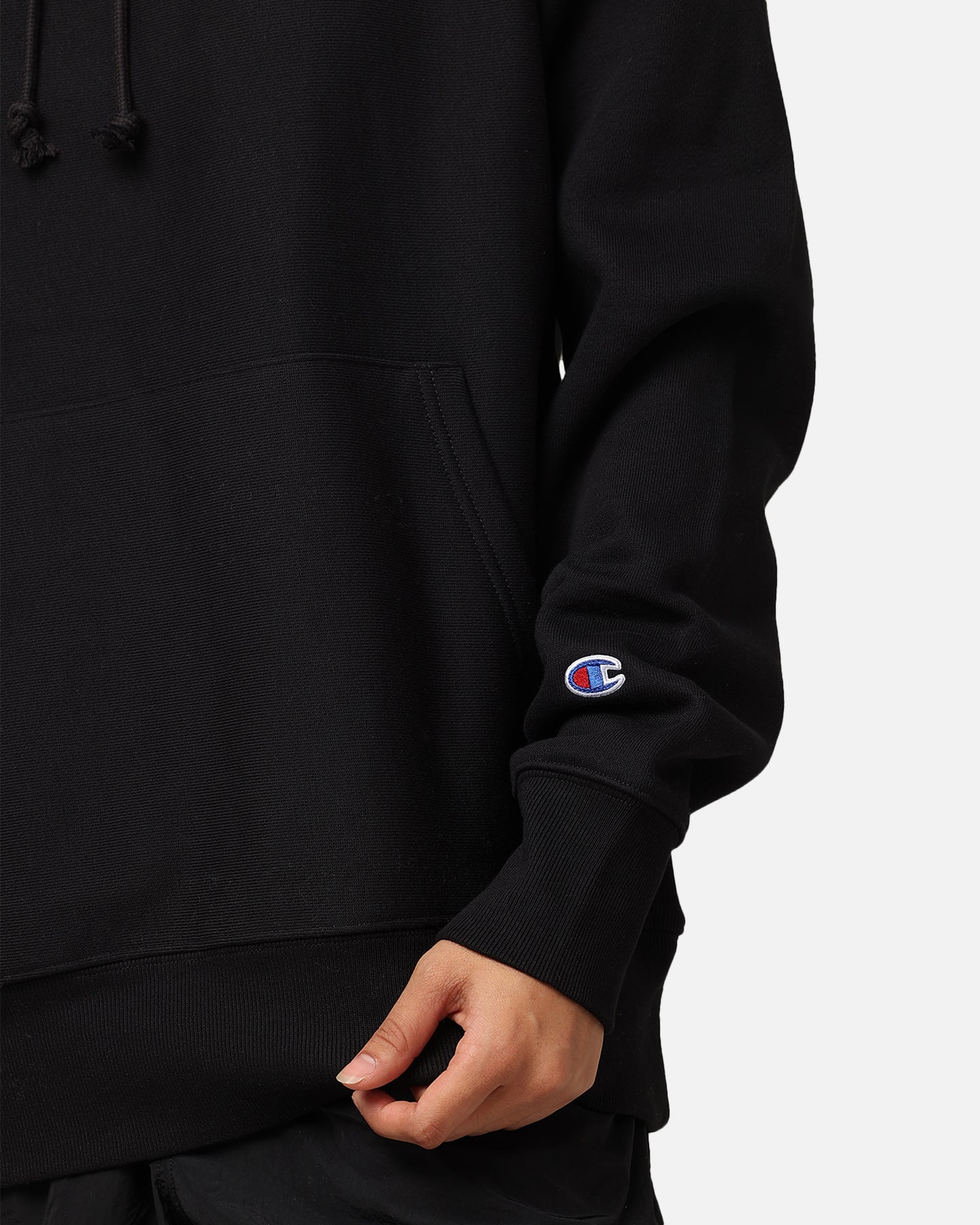 Champion Reverse Weave Small C Hoodie Black