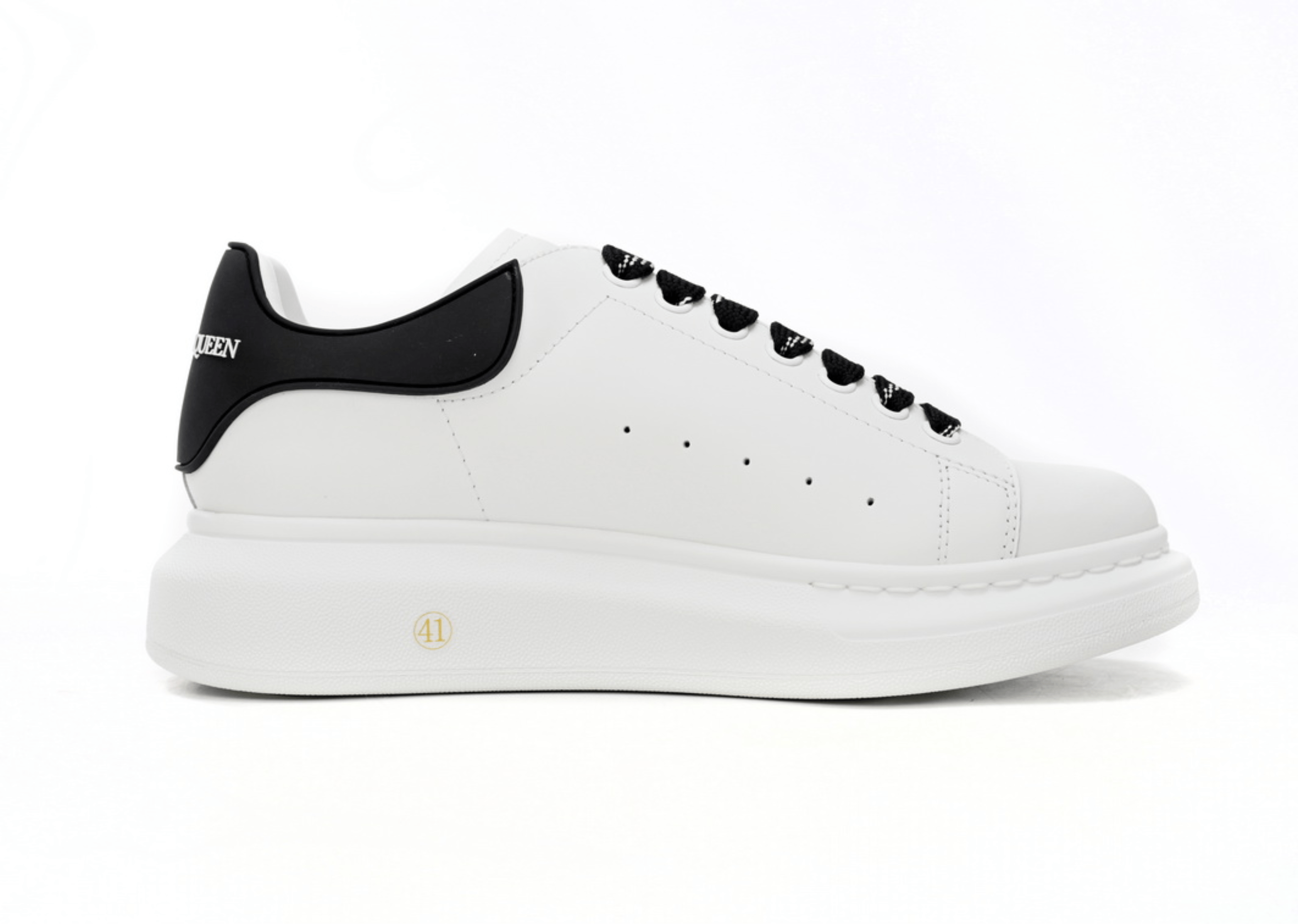 Up to 90 off - Alexander McQueen Sneakers Alexander Mcqueen Oversized Sneaker White Black Vinyl