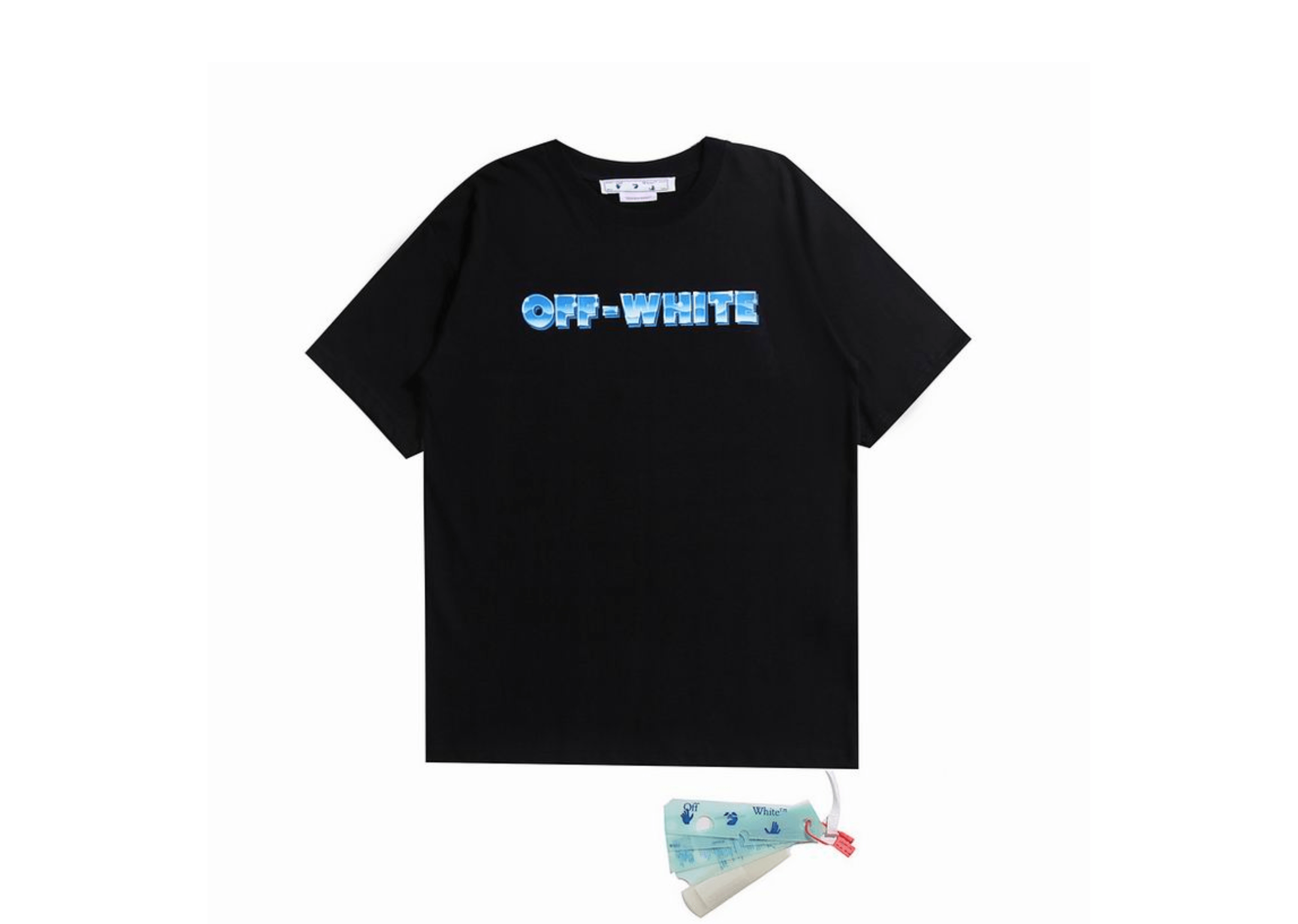 Up to 90 off - Off-White Clothing Off-White - Printed Iced Logo Black T-Shirt