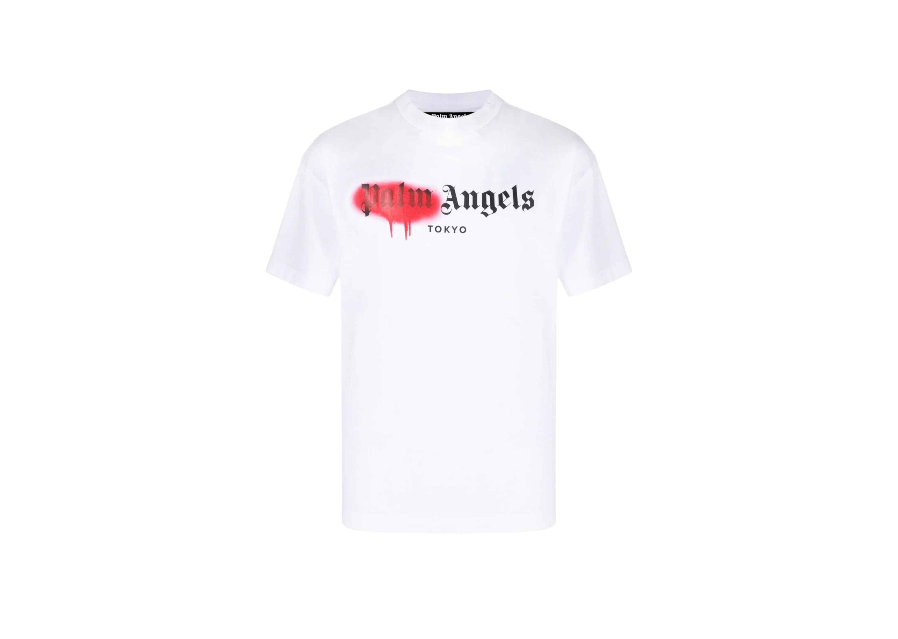 Up to 90 off - Palm Angels Clothing Palm Angels - Red Sprayed Tokyo White T-Shirt