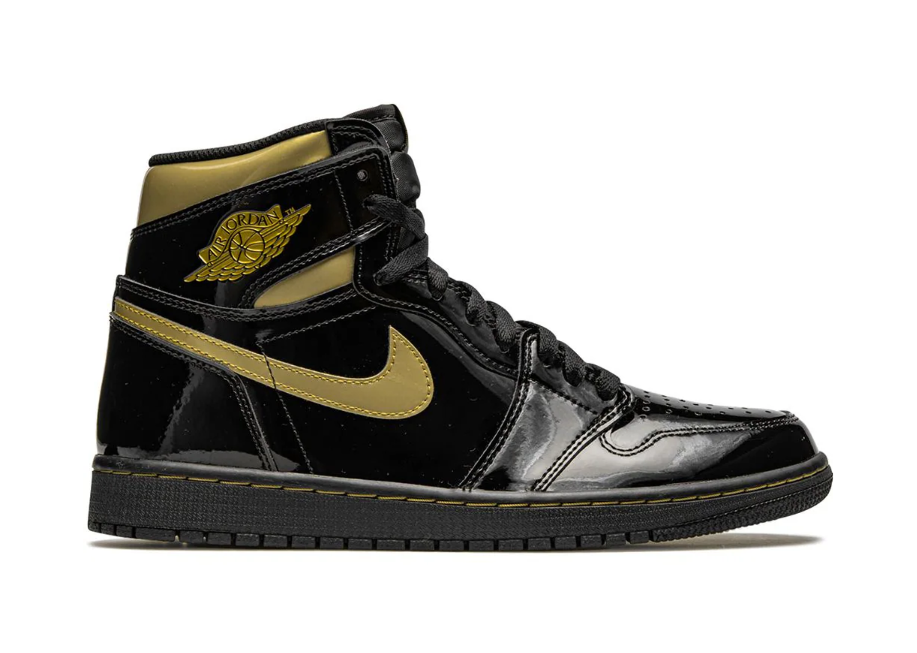 Jordan 1 oro metallico nero alto