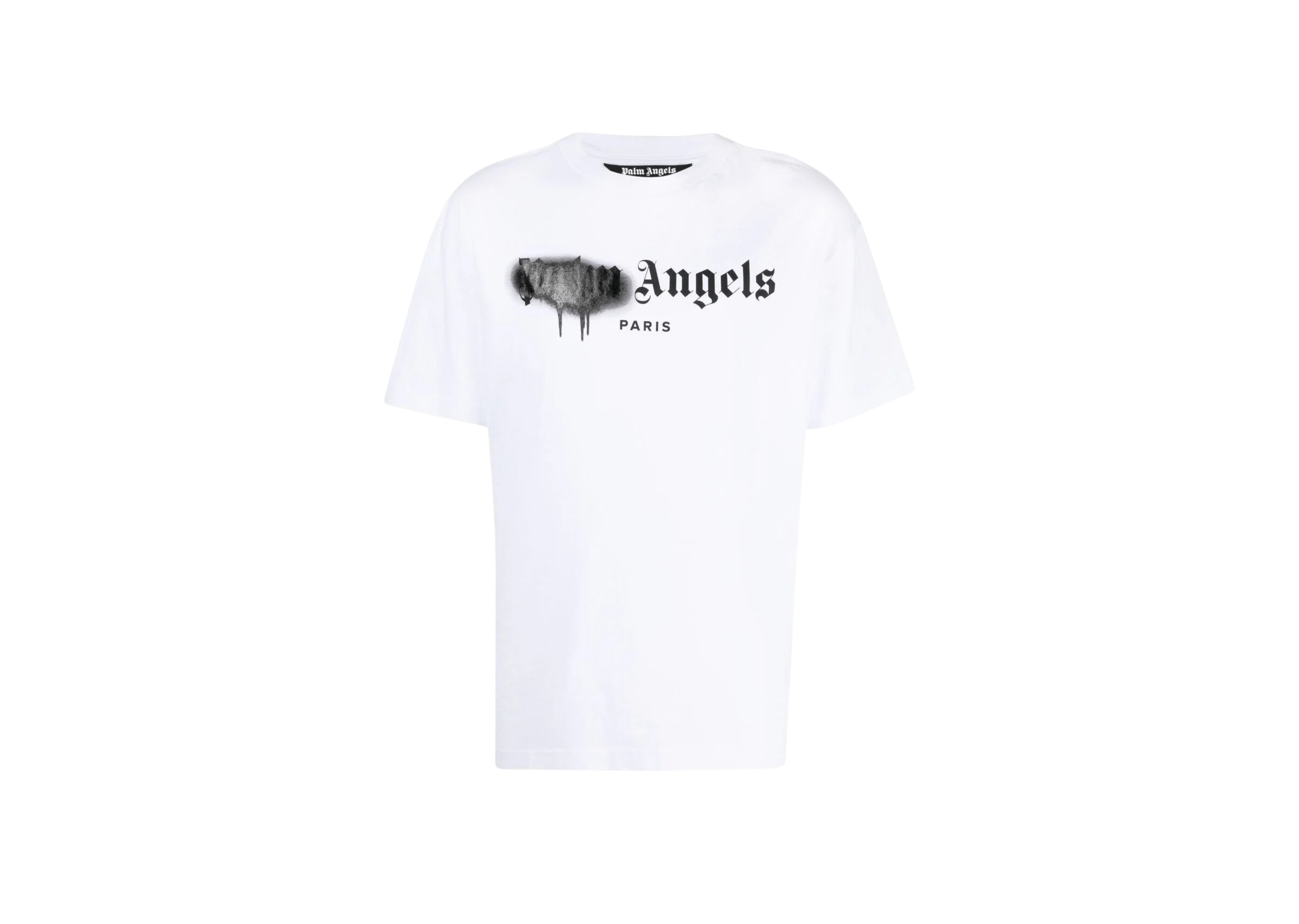 Up to 90 off - Palm Angels Clothing Palm Angels - Black Sprayed Paris White T-Shirt