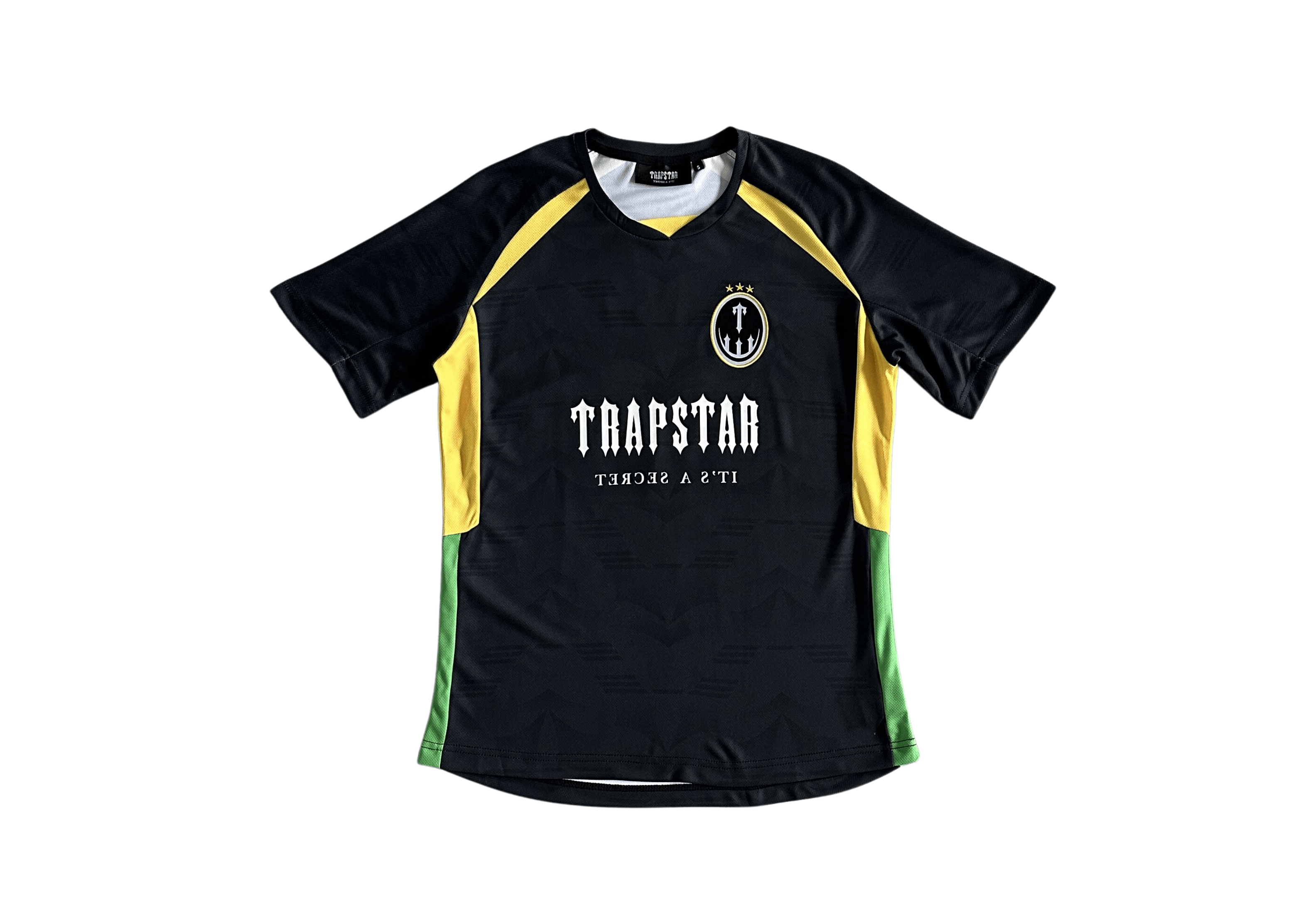 Up to 90 off - Trapstar Clothing TRAPSTAR - FOOTBALL BLACK/YELLOW GREEN T-SHIRT