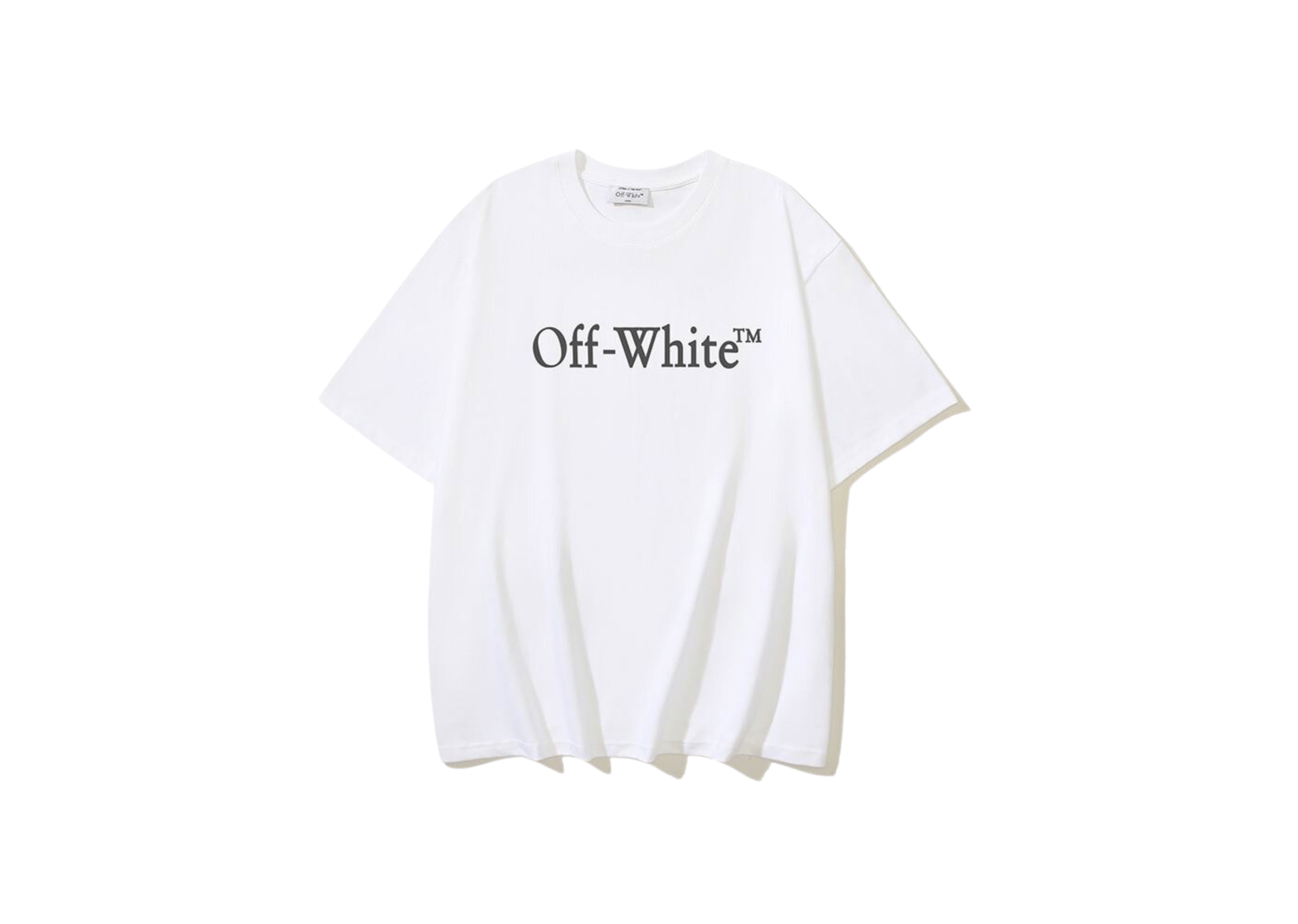 Up to 90 off - Off-White Clothing Off-White - Printed Black Front Logo White T-Shirt