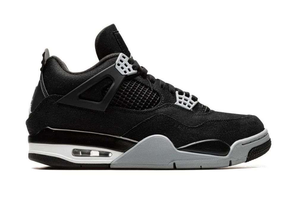 Air Jordan 4 schwarze Leinwand