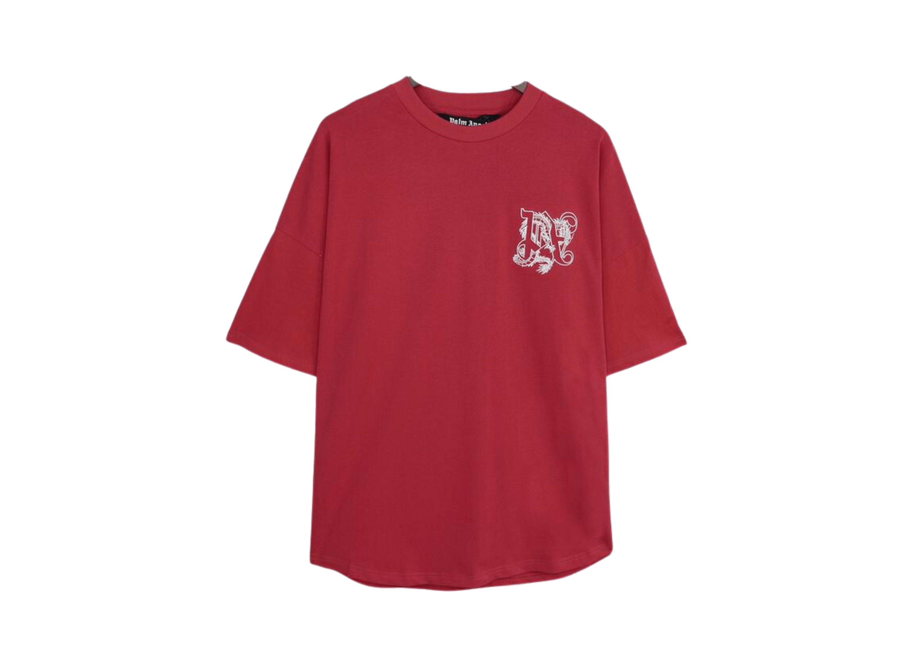 Up to 90 off - Palm Angels Clothing Palm Angels - Printed Logo Oversized Red T-Shirt