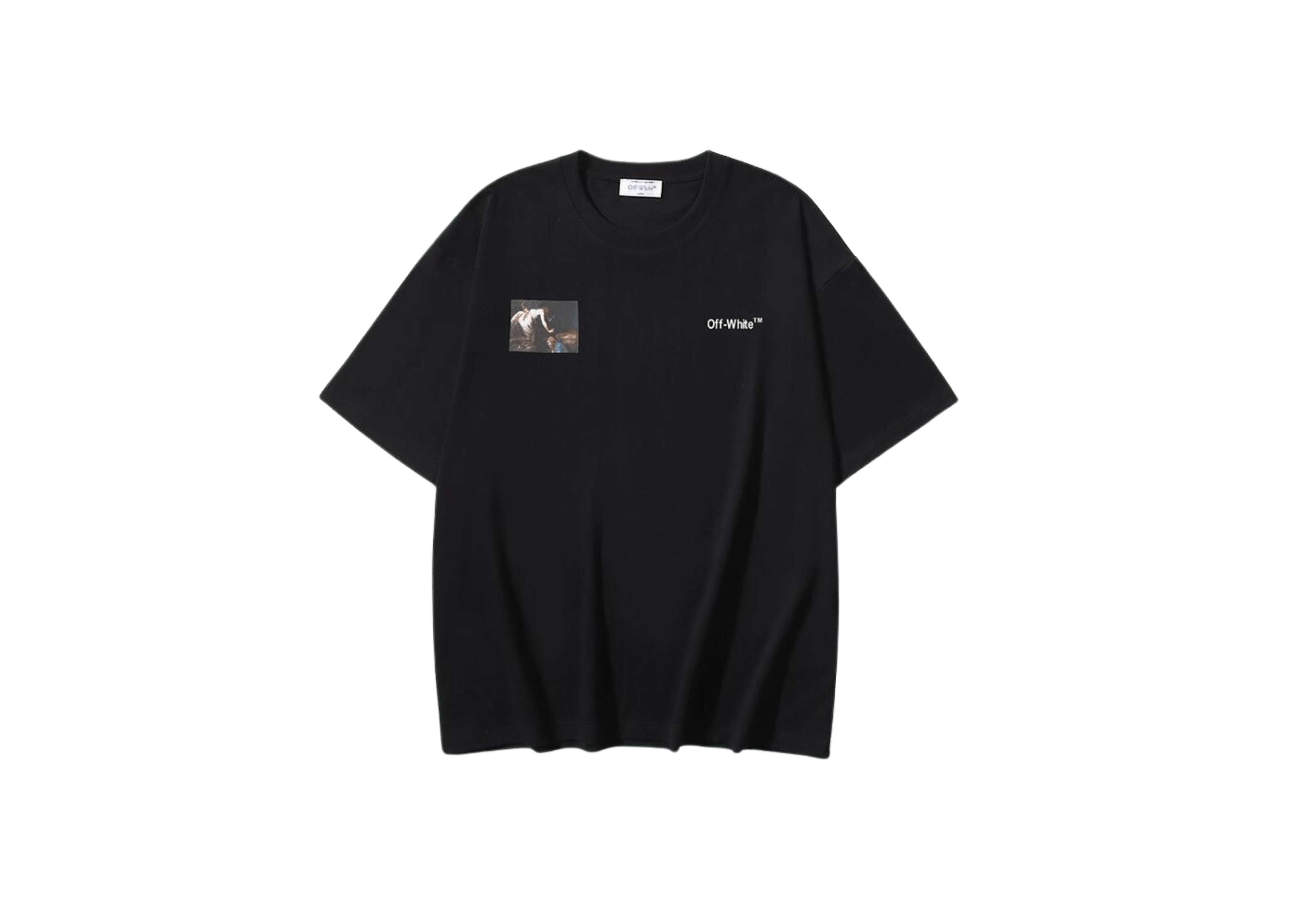 Up to 90 off - Off-White Clothing OFF-WHITE - PRINTED LOGO BLACK T-SHIRT