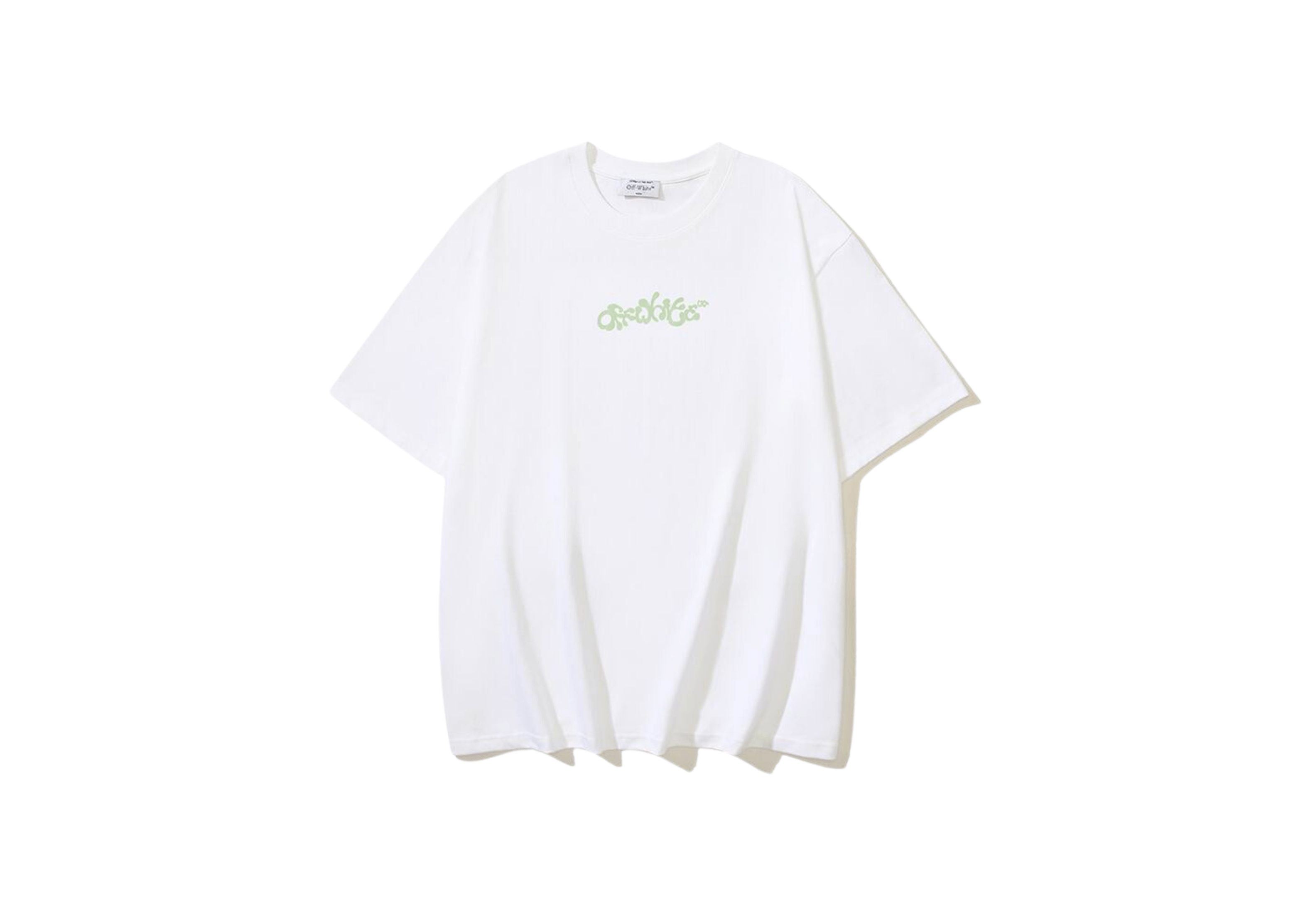 Up to 90 off - Off-White Clothing Off-White - Printed Black Green Logo White T-Shirt