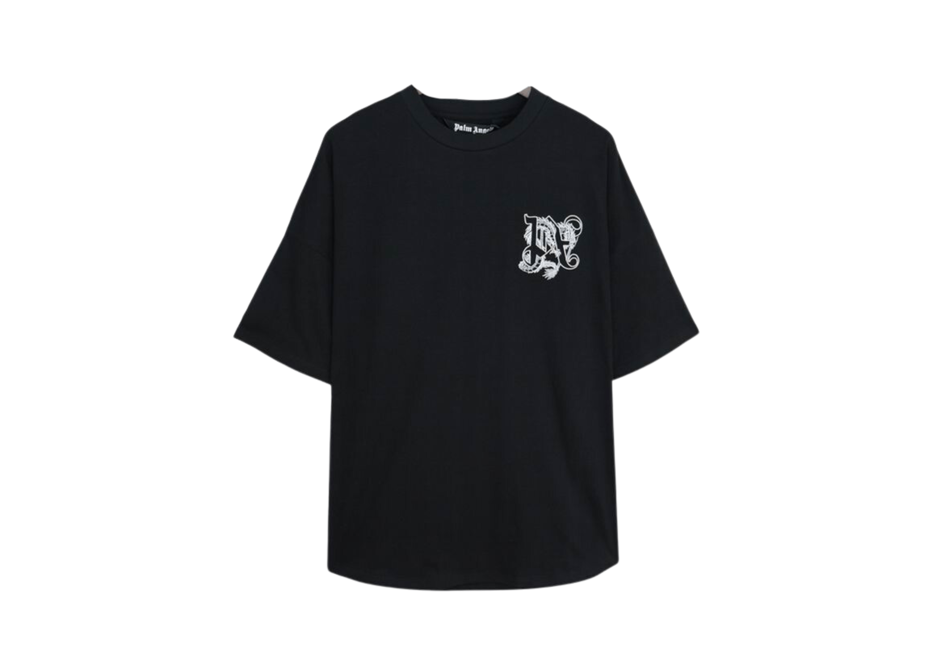 Up to 90 off - Palm Angels Clothing Palm Angels - Printed Logo Oversized Black T-Shirt