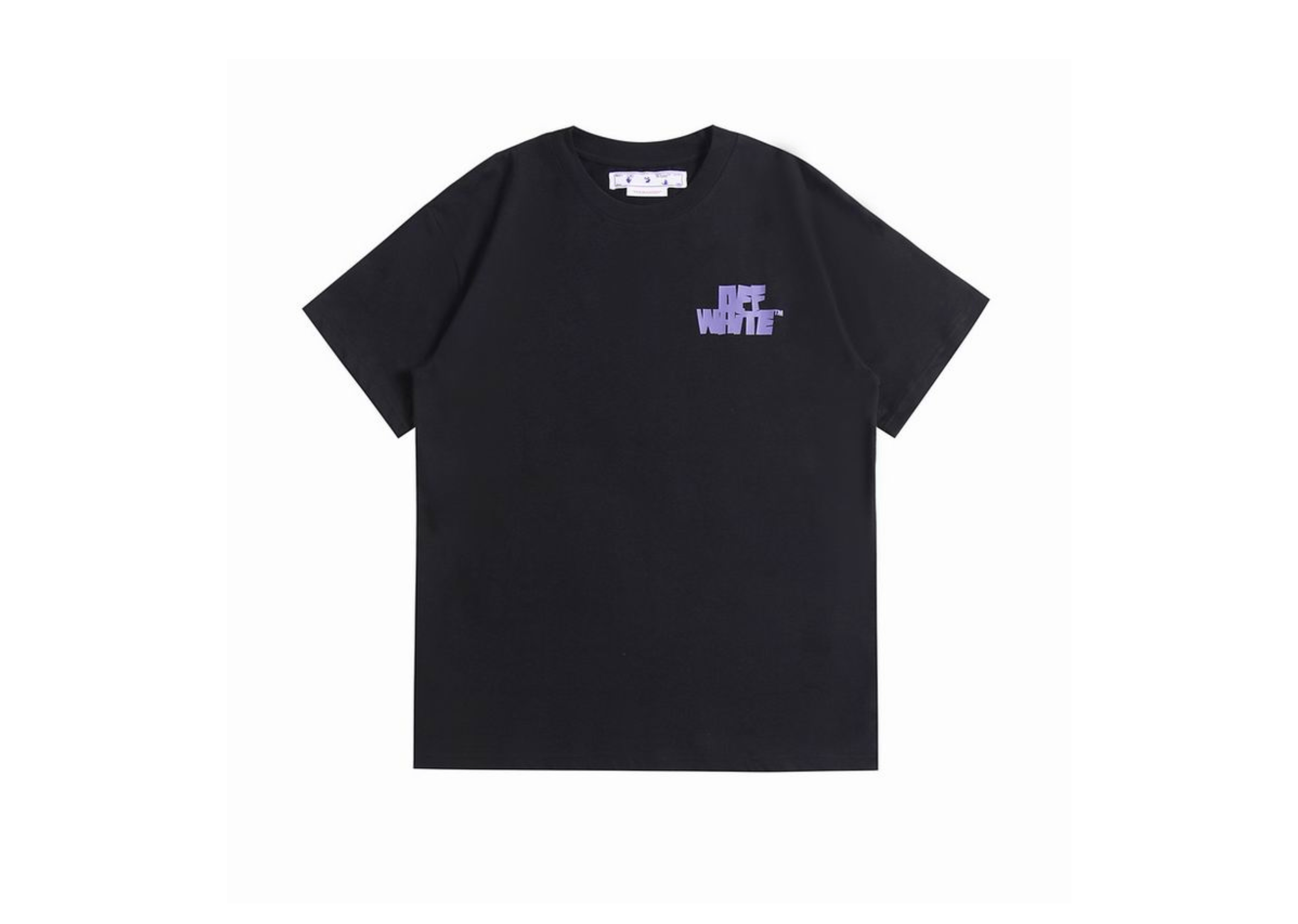 Up to 90 off - Off-White Clothing Off-White - Printed Purple Logo Black T-Shirt