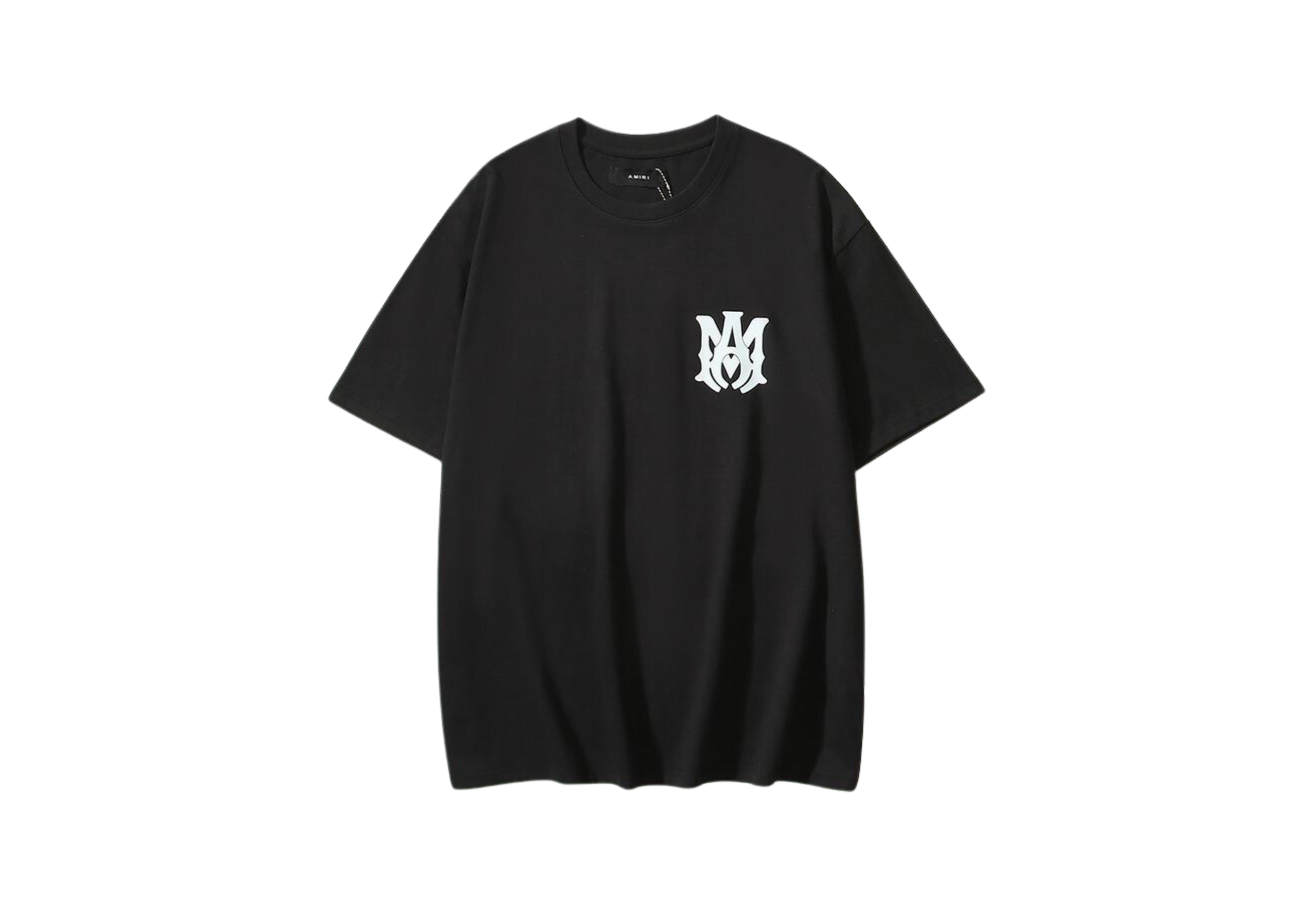 Amiri - Trykt foran og bag -logo sort t -shirt