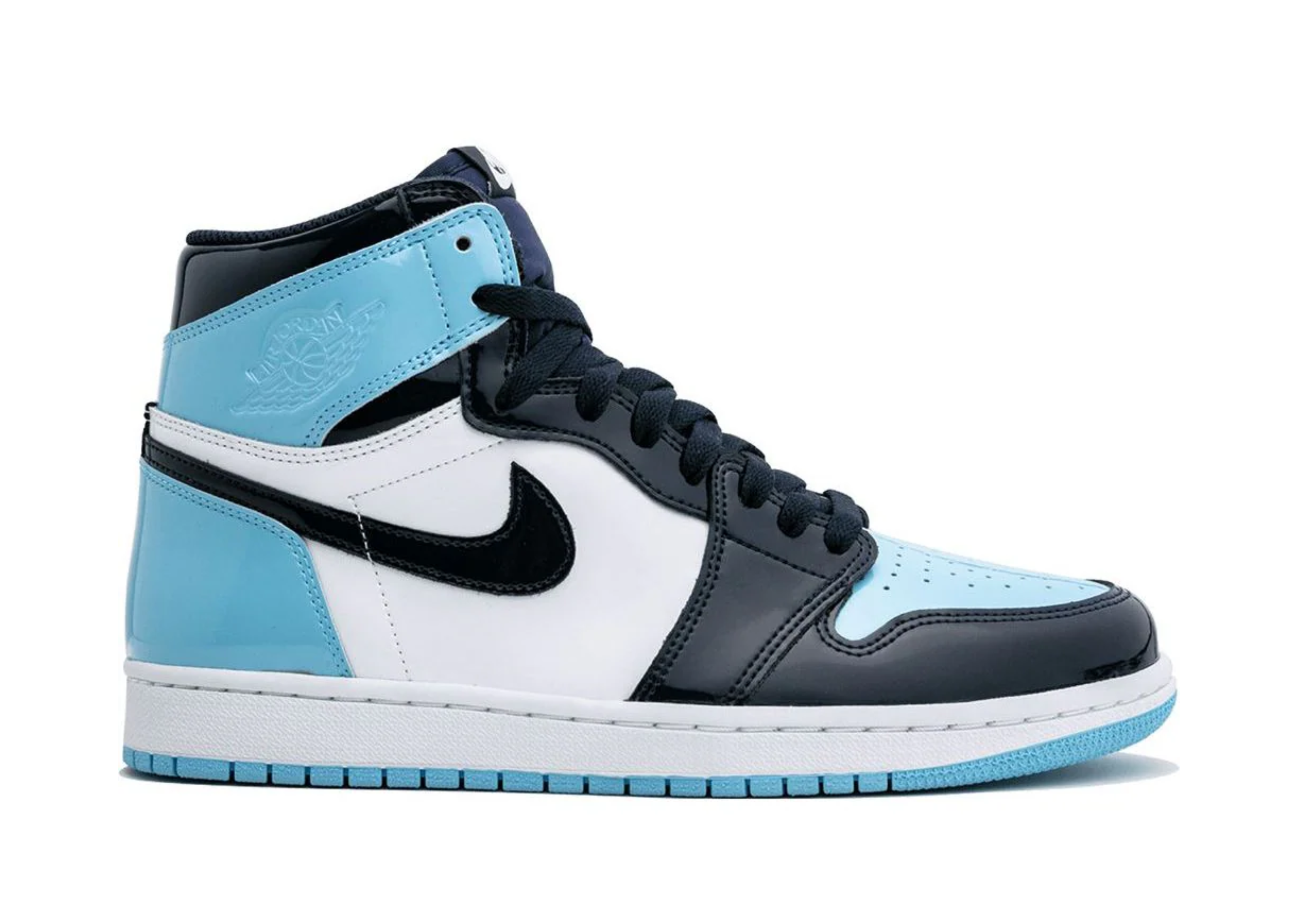 Jordan 1 hohes UNC -Patentleder