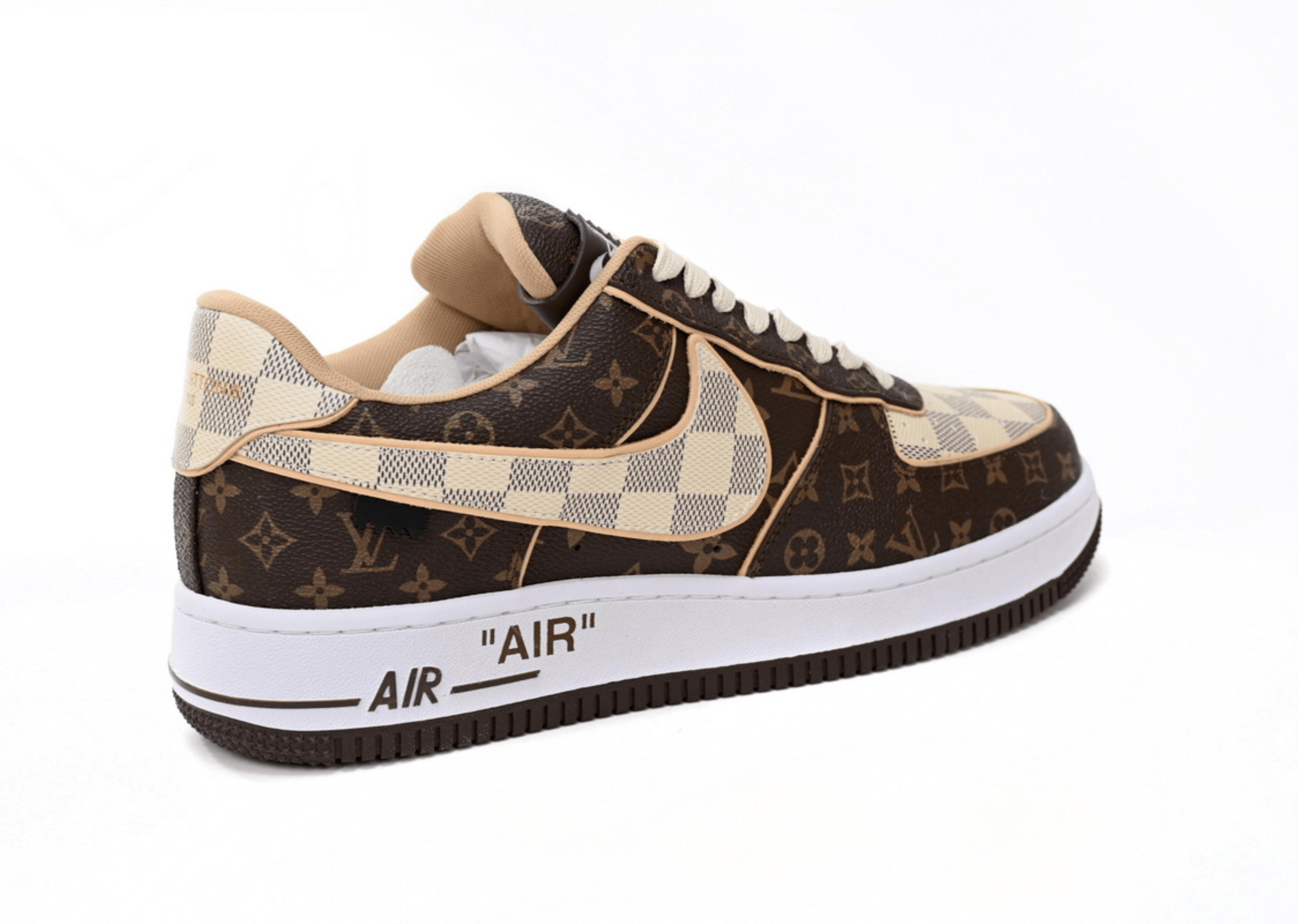 Up to 90 off - Nike Sneakers Nike Air Force 1 X Louis Vuitton Monogram Brown Damier Azur (Special Box Available)